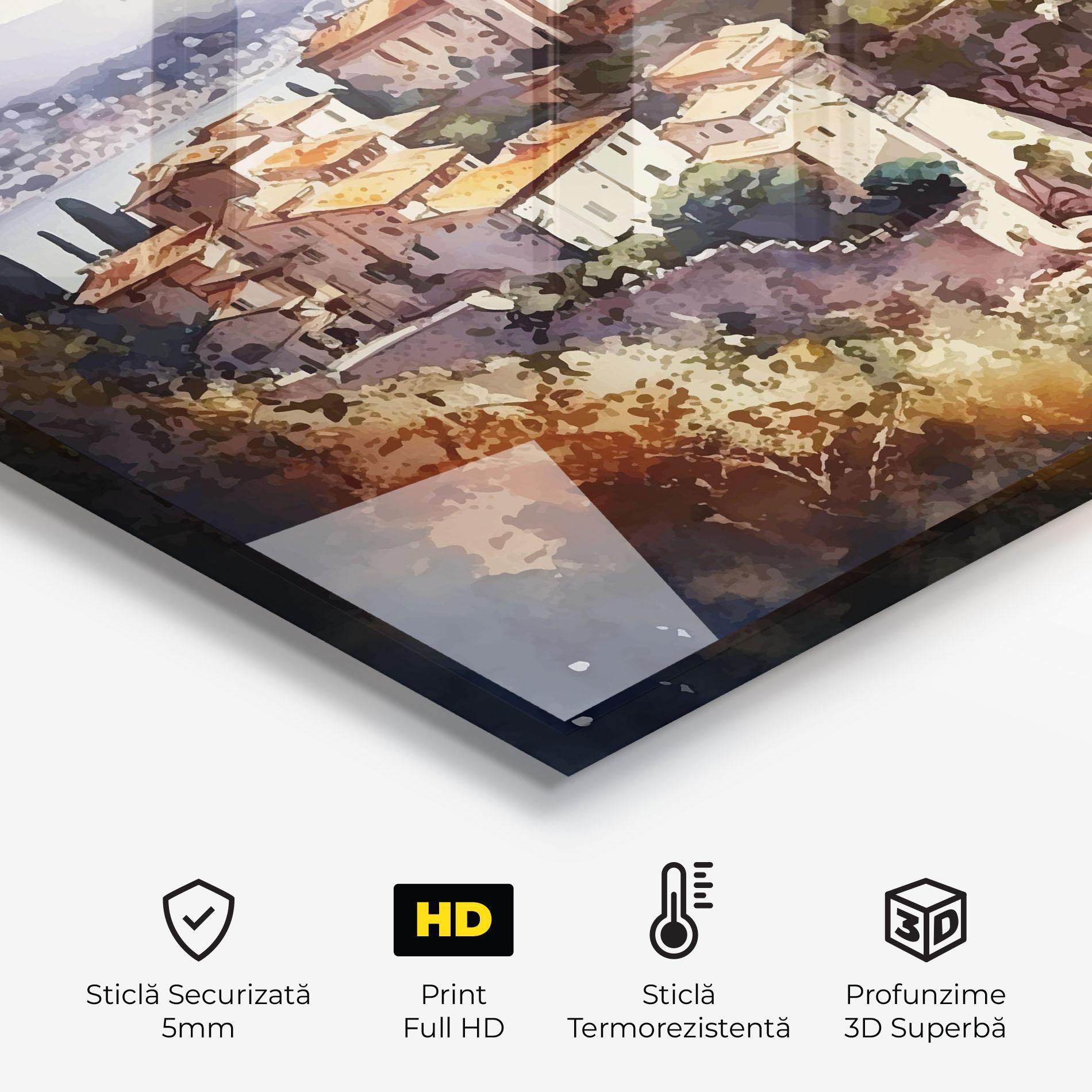 Panou Sticla Bucatarie Stunning View Painting mockup 2