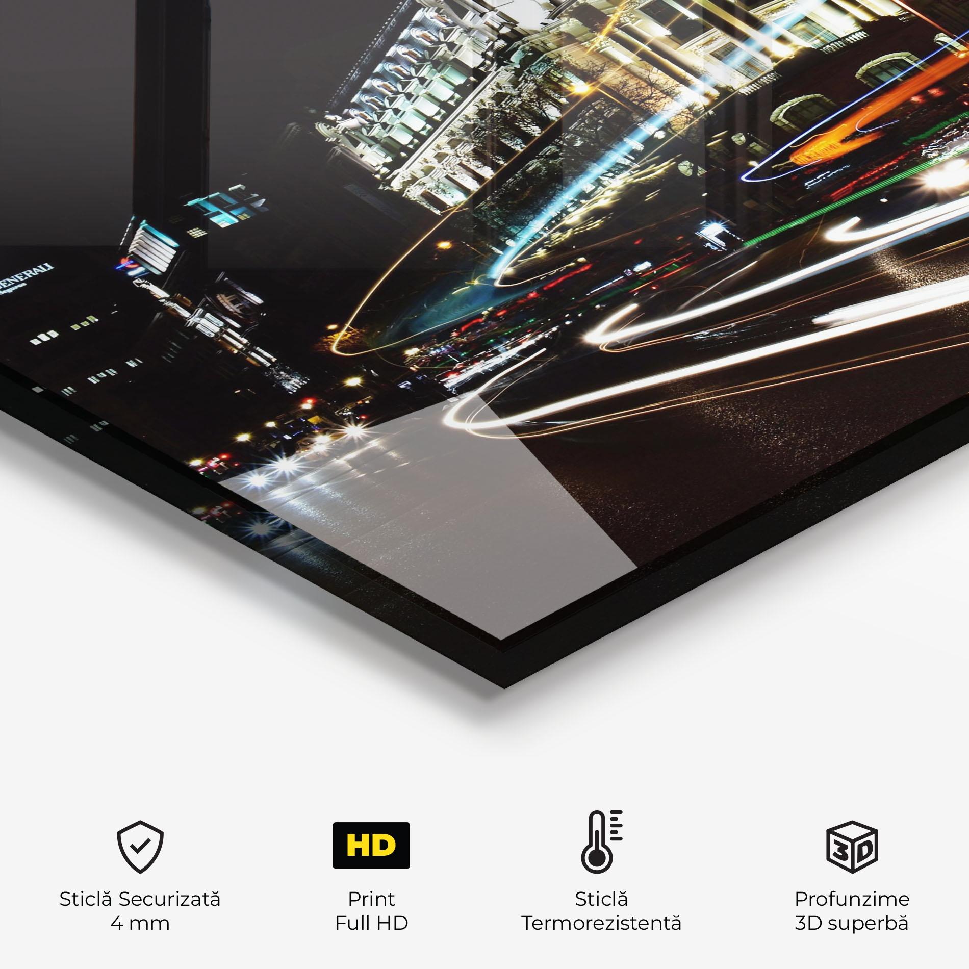 Panou Sticla Bucatarie Madrid At Night mockup 2