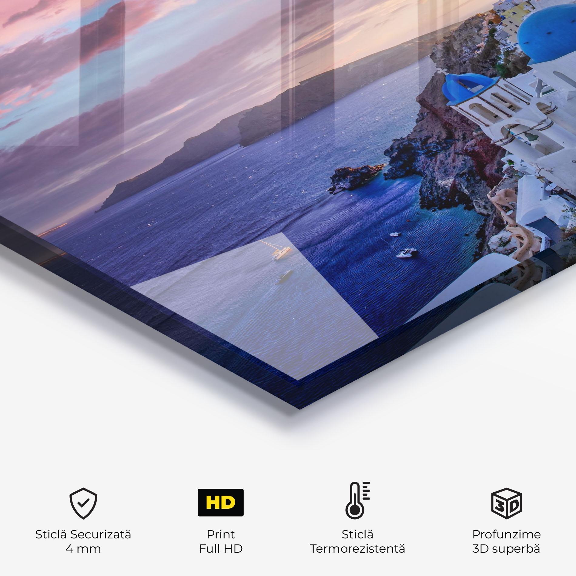 Panou Sticla Bucatarie Santorini View mockup 2