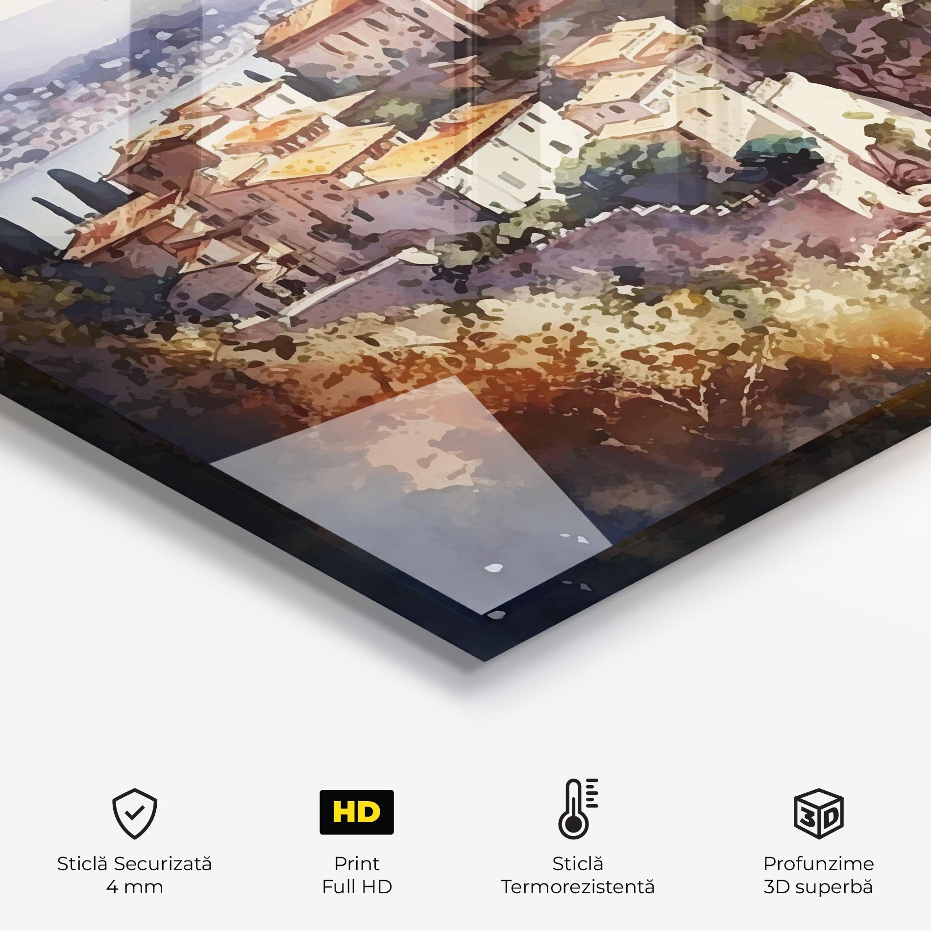 Panou Sticla Bucatarie Stunning View Painting mockup 2