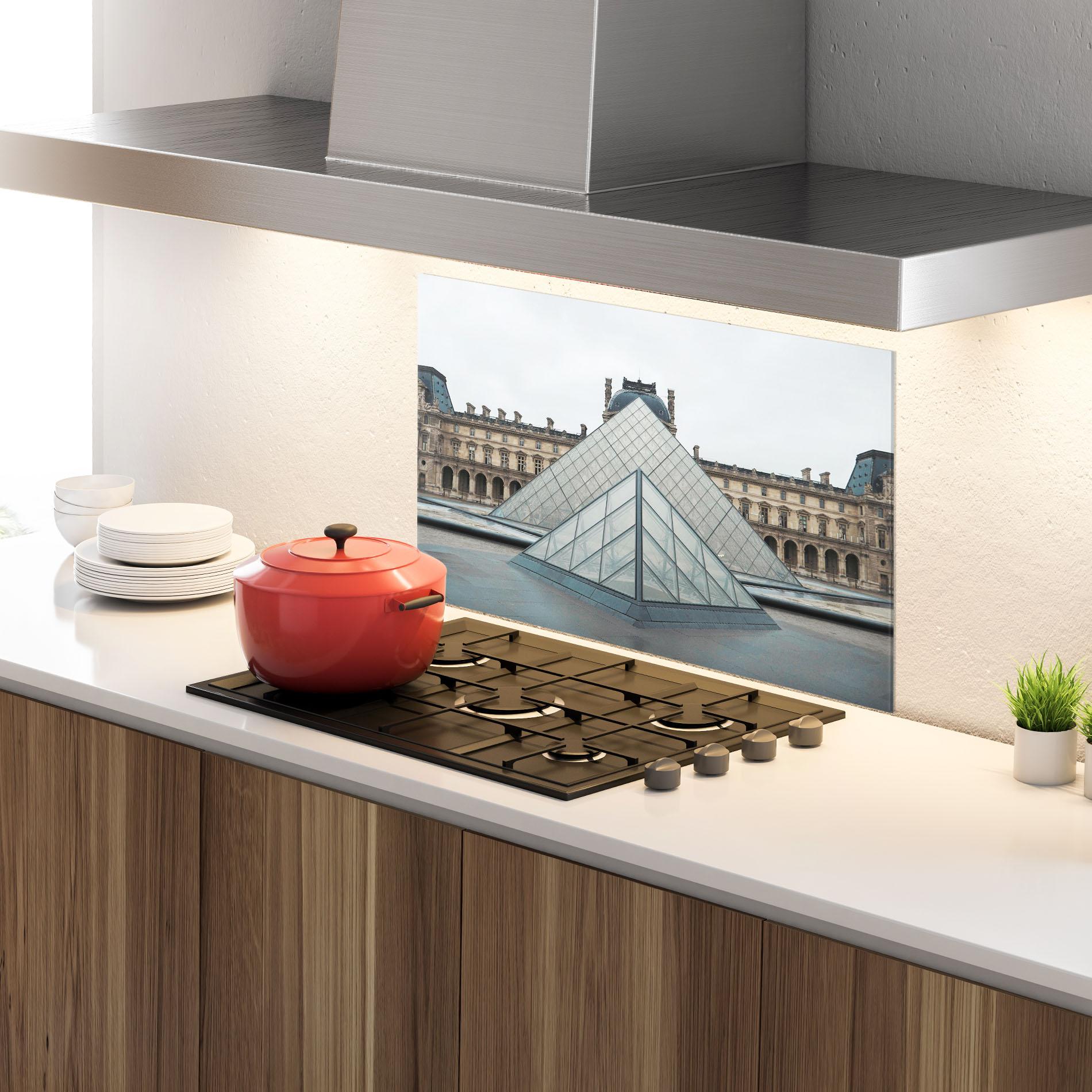 Panou Sticla Bucatarie Beautiful Louvre mockup 4