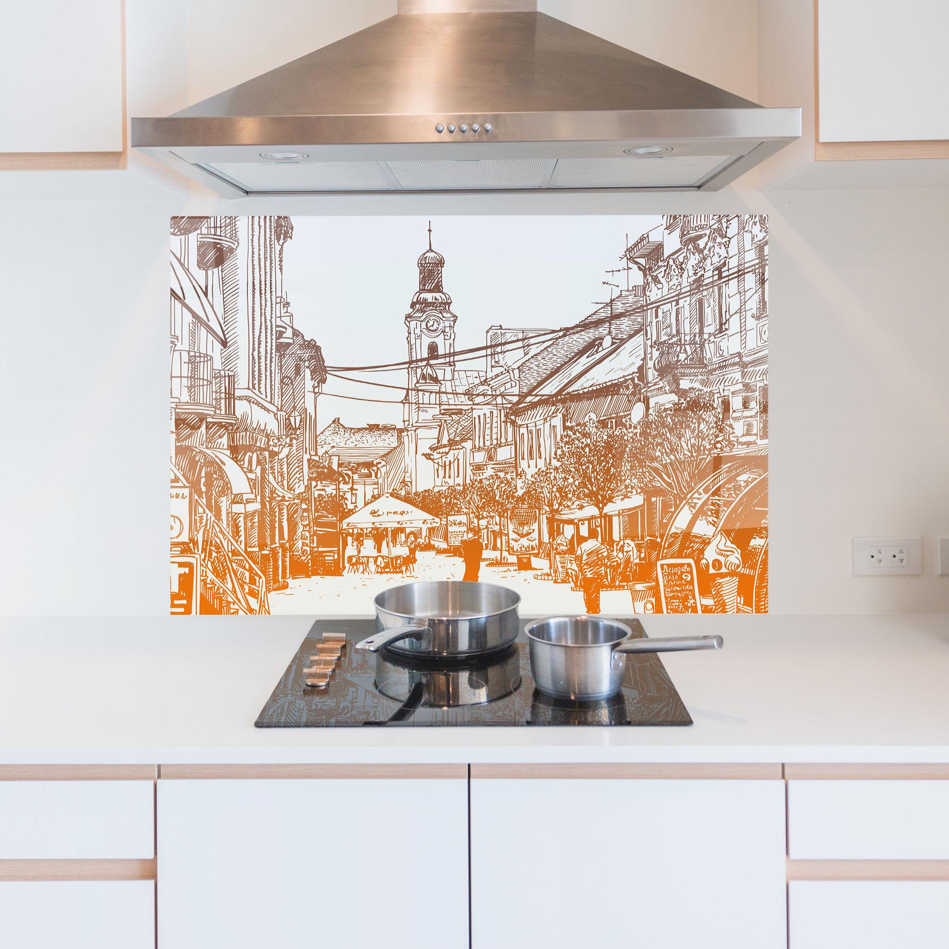 Panou Sticla Bucatarie Cityscape Ukraine mockup 5