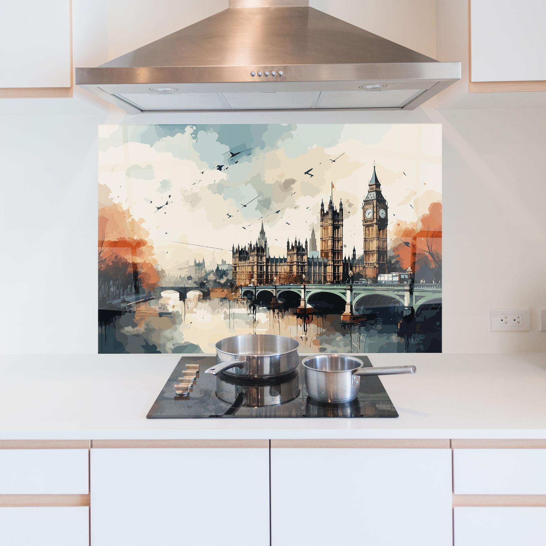 Panou Sticla Bucatarie England Art mockup 5