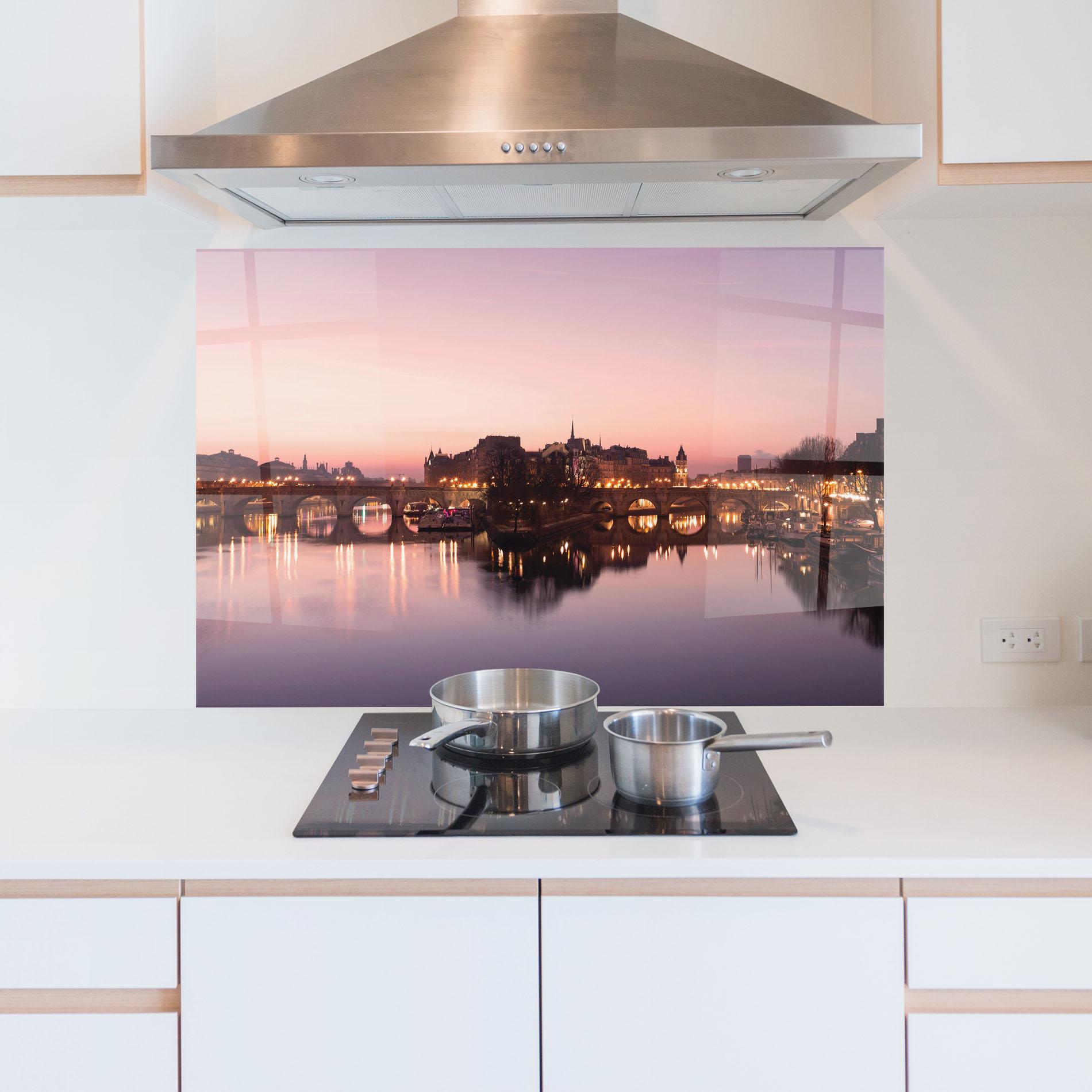 Panou Sticla Bucatarie Seine River mockup 5