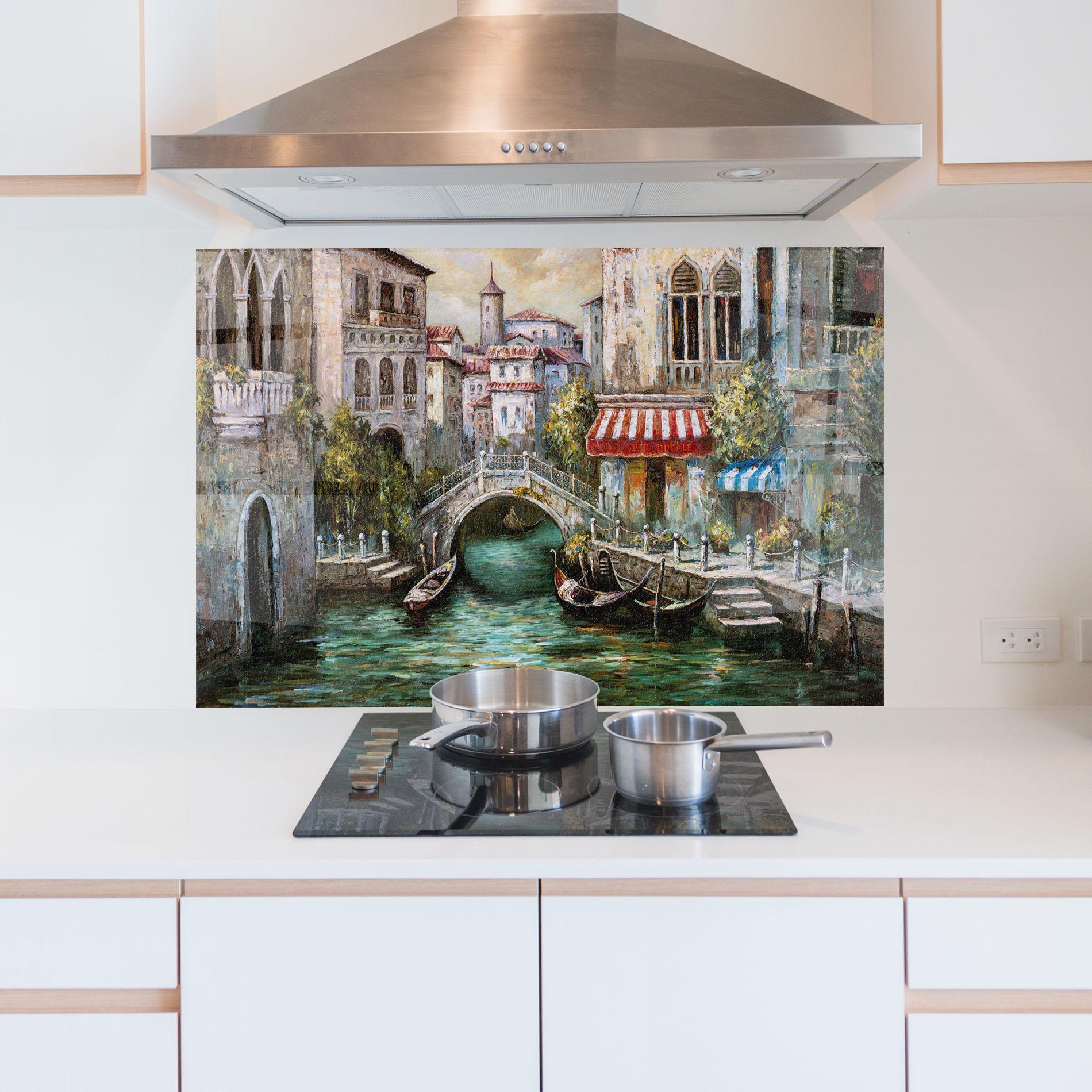 Panou Sticla Bucatarie Venice Colors mockup 5