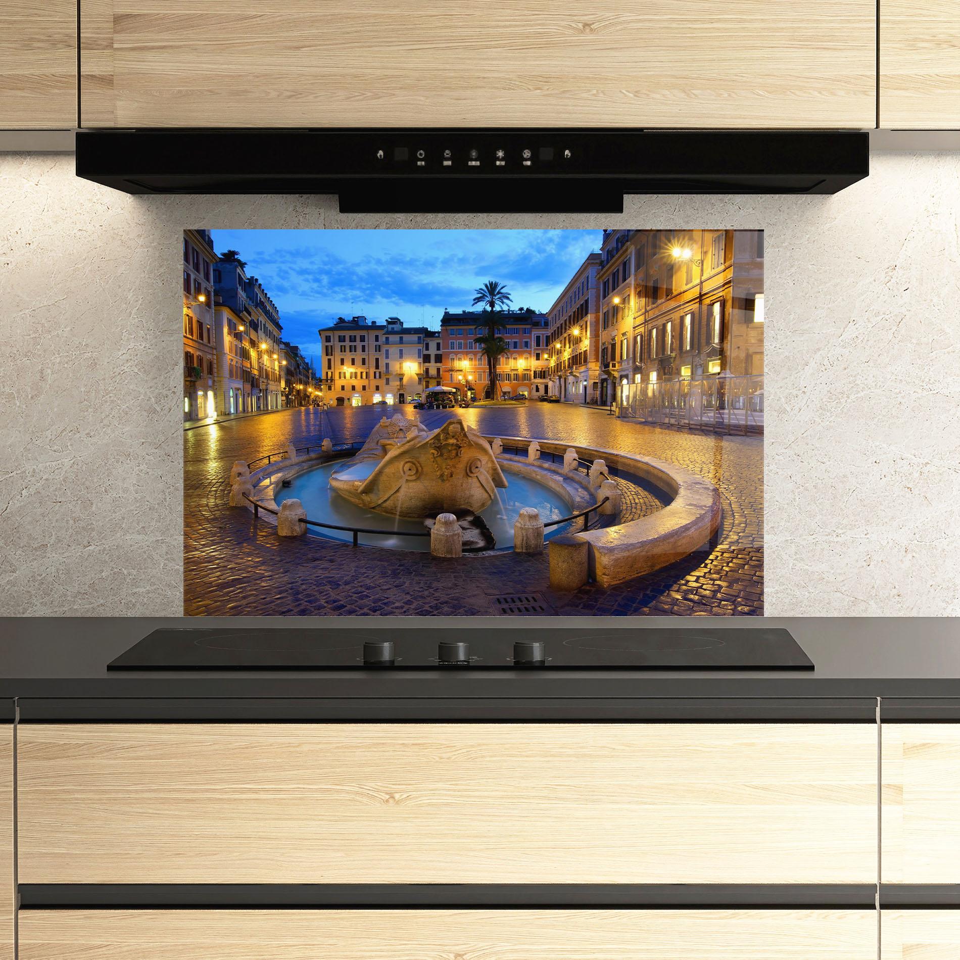 Panou Sticla Bucatarie Barcaccia Rome mockup 3