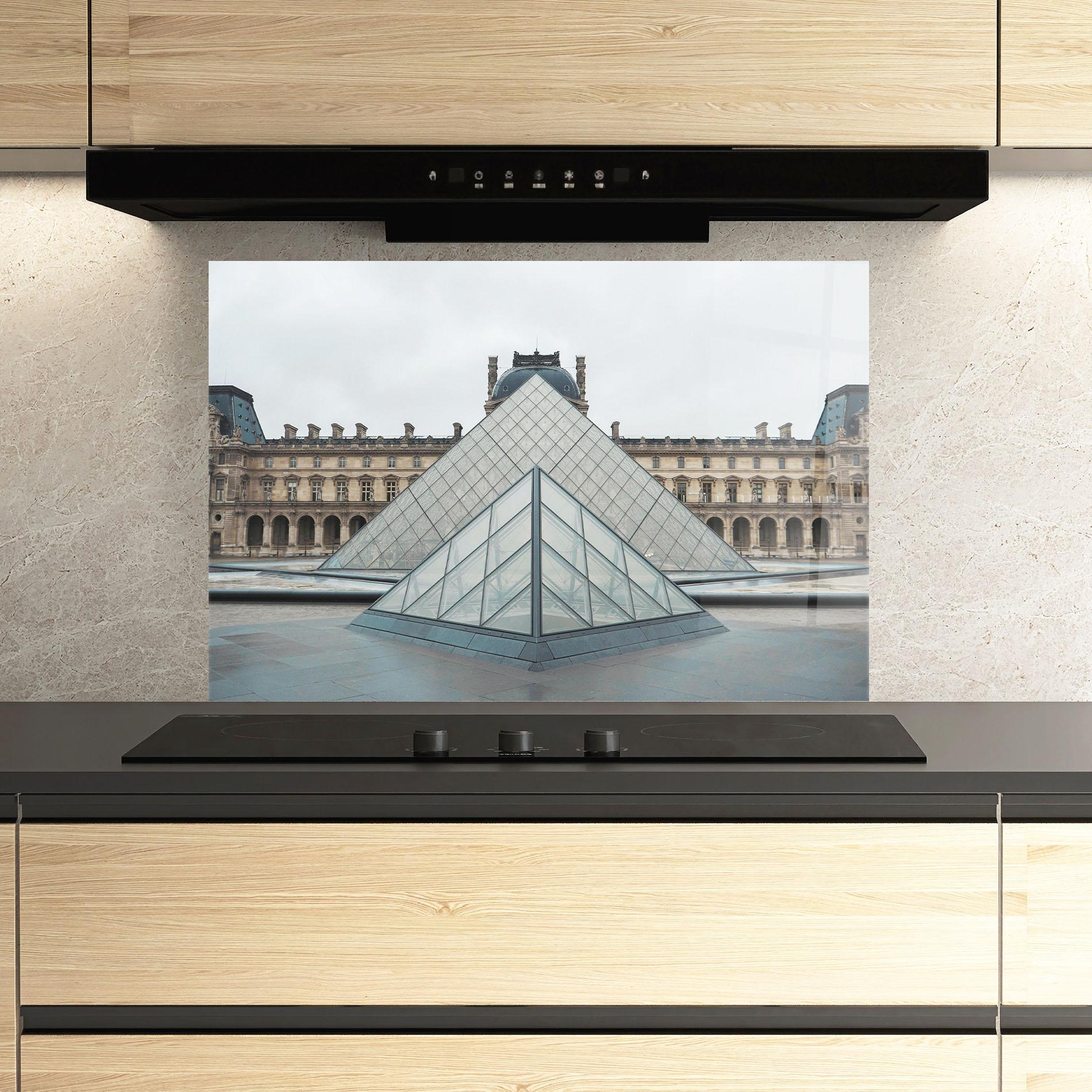 Panou Sticla Bucatarie Beautiful Louvre mockup 3