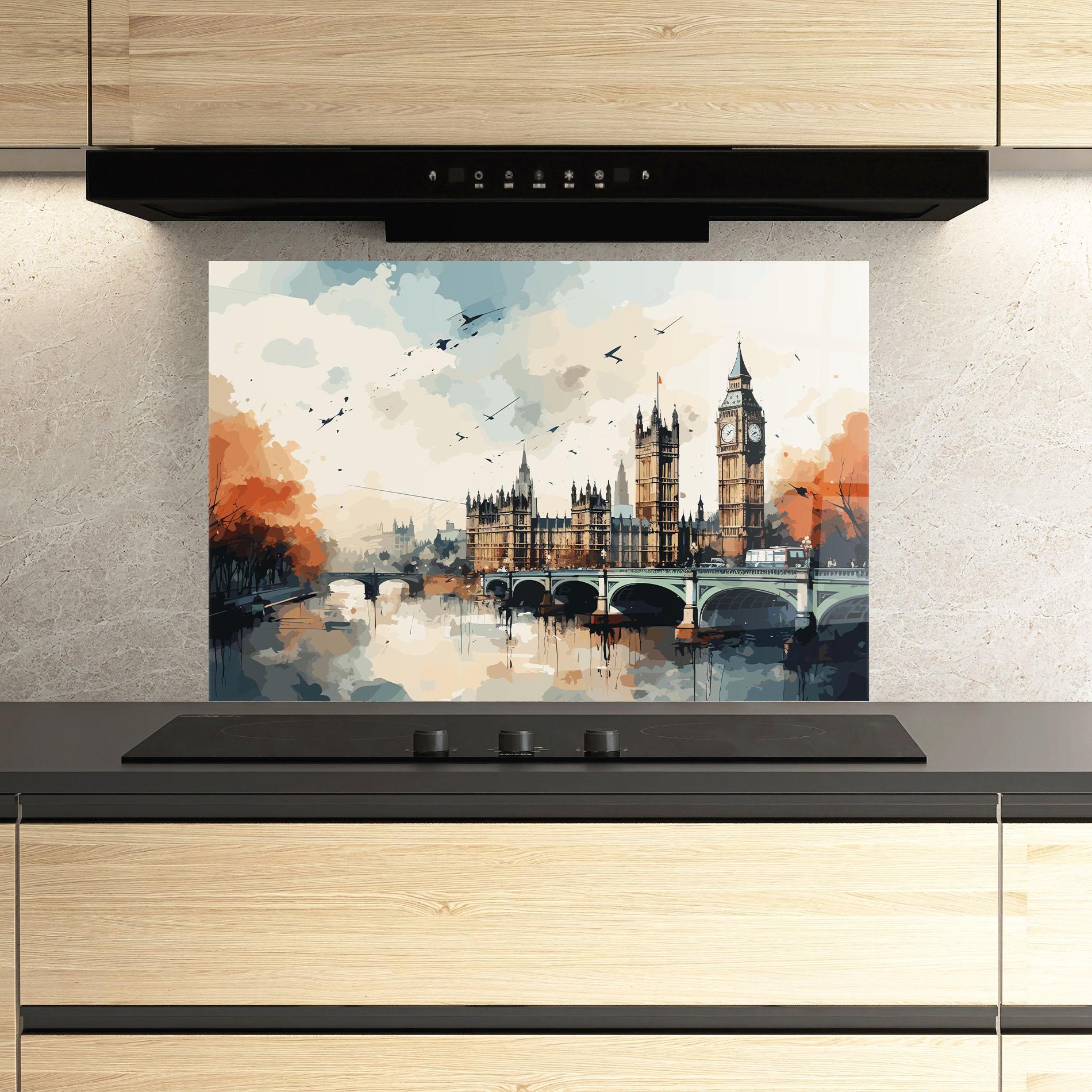 Panou Sticla Bucatarie England Art mockup 3