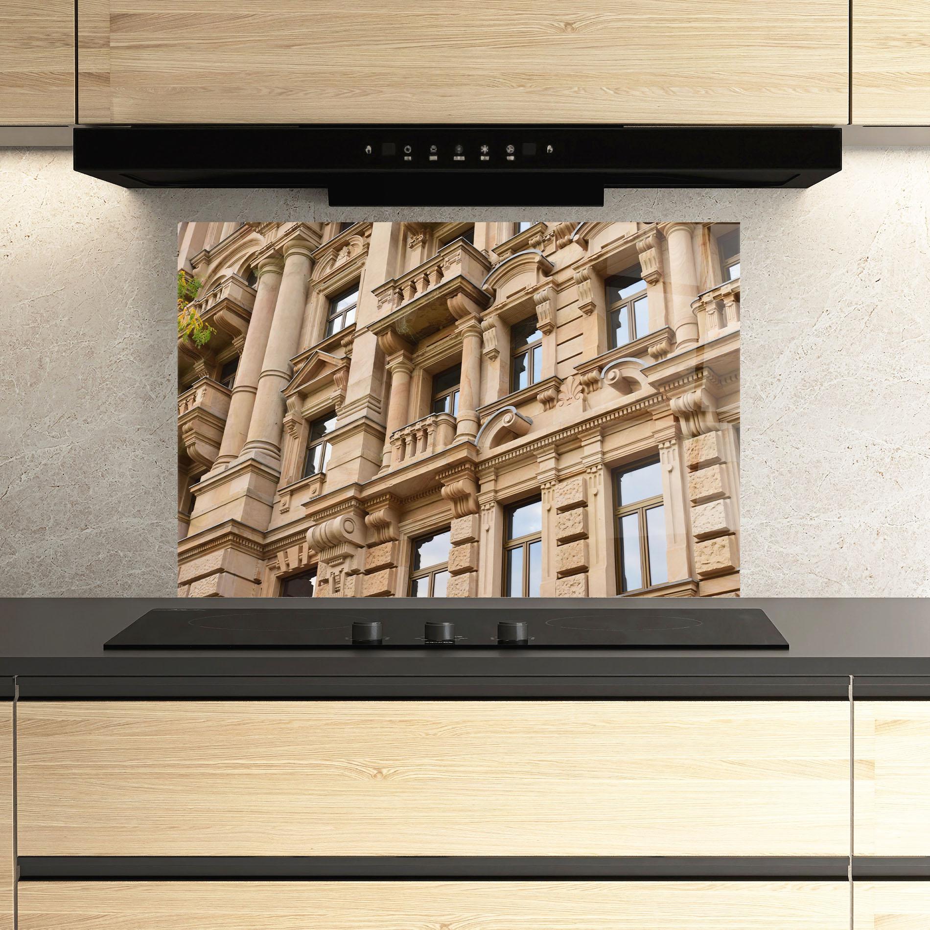 Panou Sticla Bucatarie Frankfurt Building mockup 3