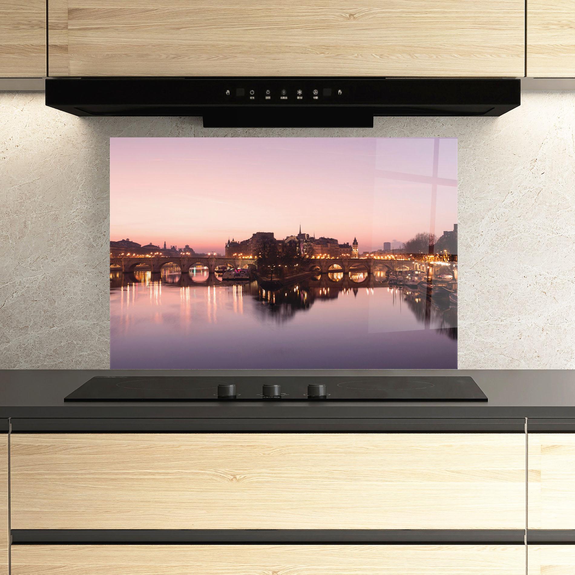 Panou Sticla Bucatarie Seine River mockup 3
