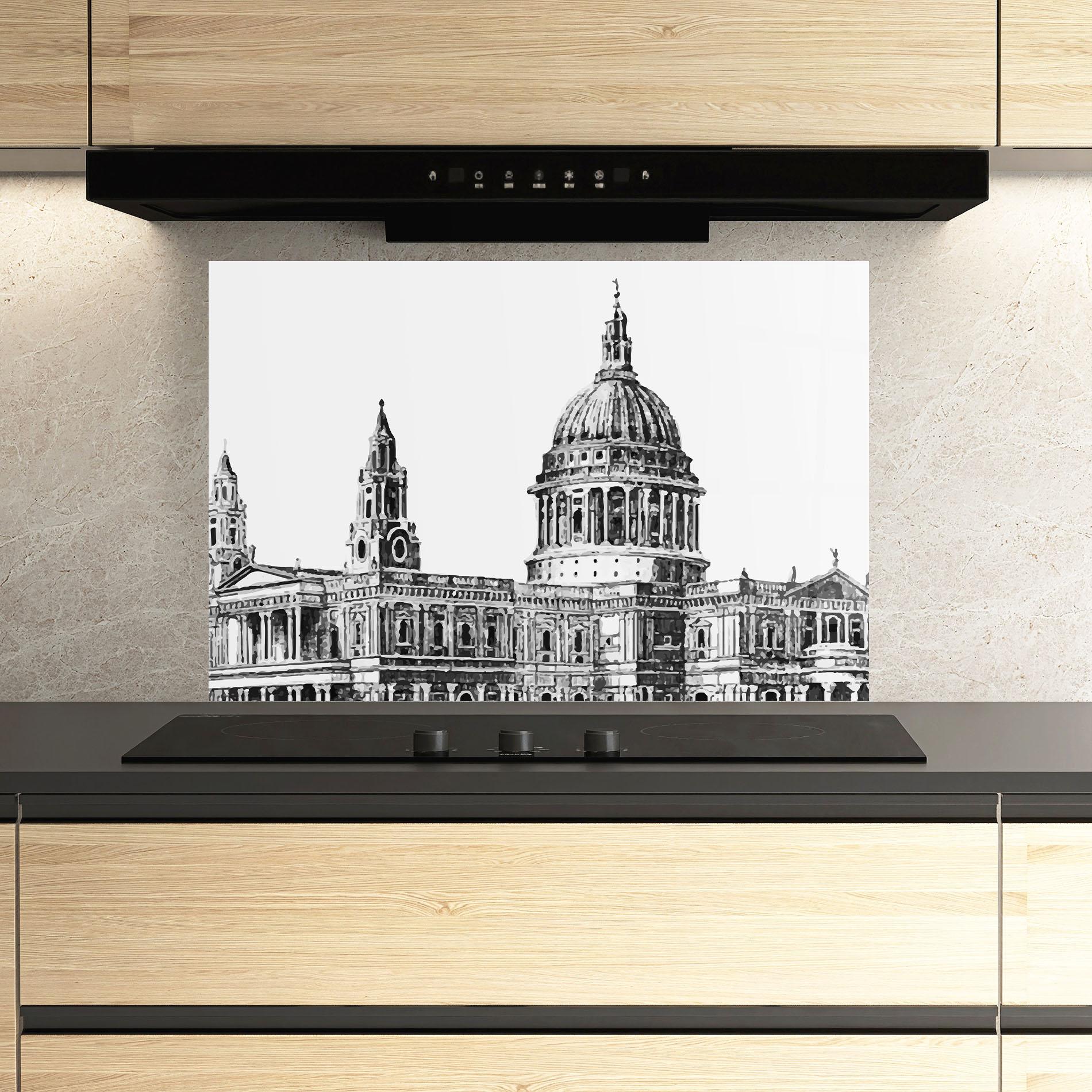 Panou Sticla Bucatarie St Paul Cathedral mockup 3