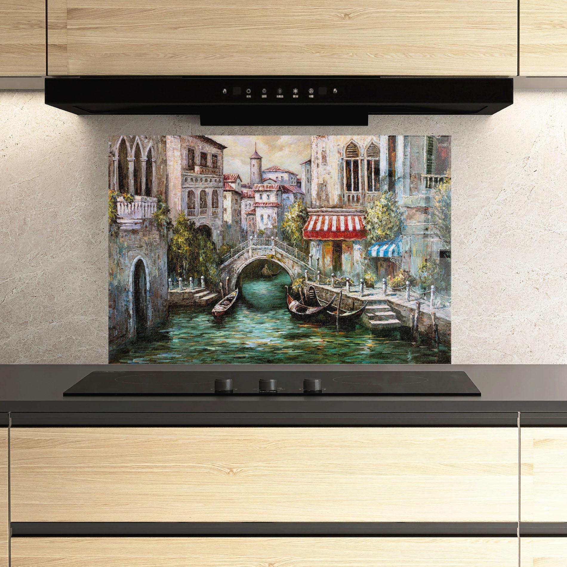 Panou Sticla Bucatarie Venice Colors mockup 3