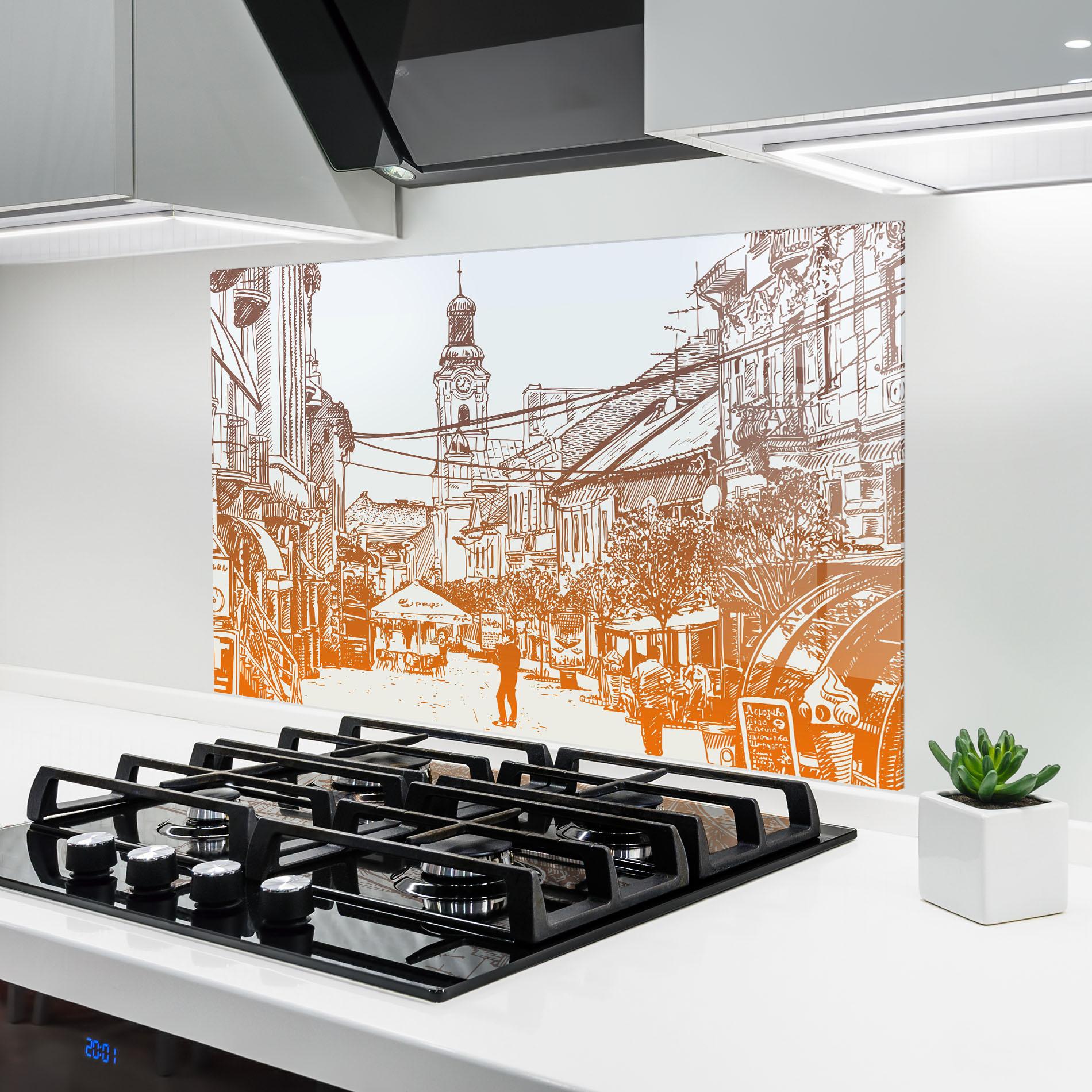 Panou Sticla Bucatarie Cityscape Ukraine mockup 6