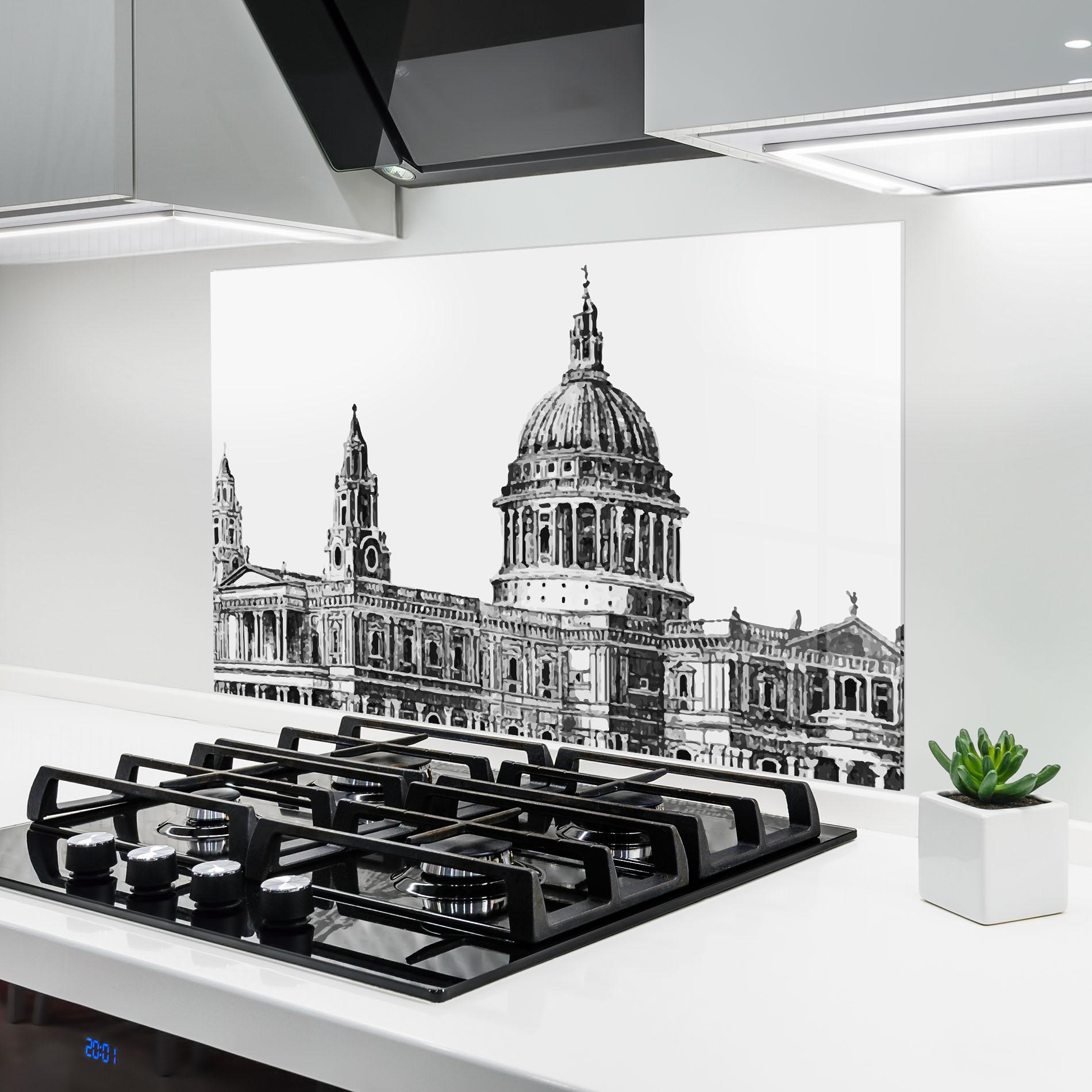 Panou Sticla Bucatarie St Paul Cathedral mockup 6