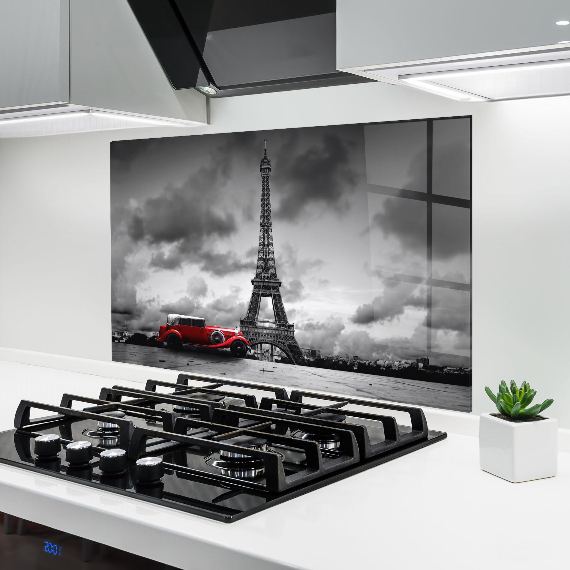 Panou Sticla Bucatarie Vintage Paris mockup 6