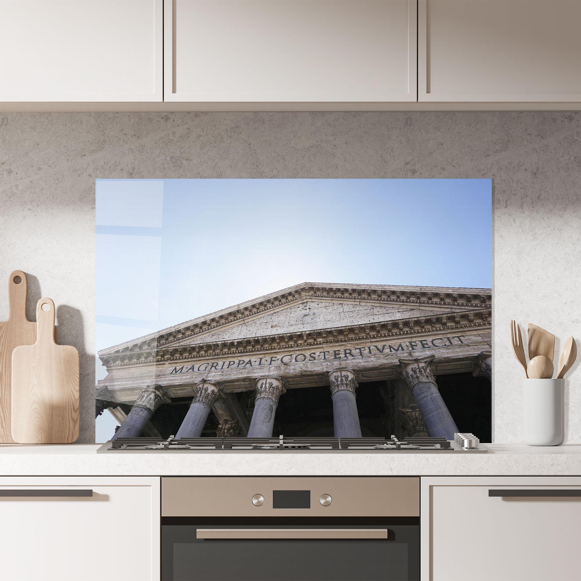 Panou Sticla Bucatarie Daylight Roman Pantheon mockup 7