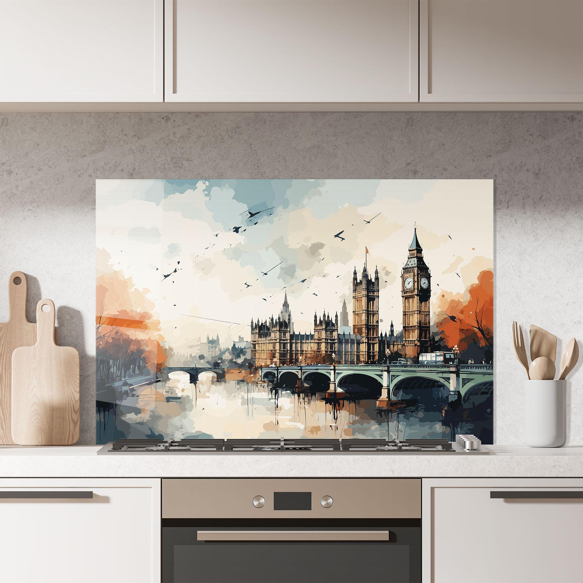 Panou Sticla Bucatarie England Art mockup 7