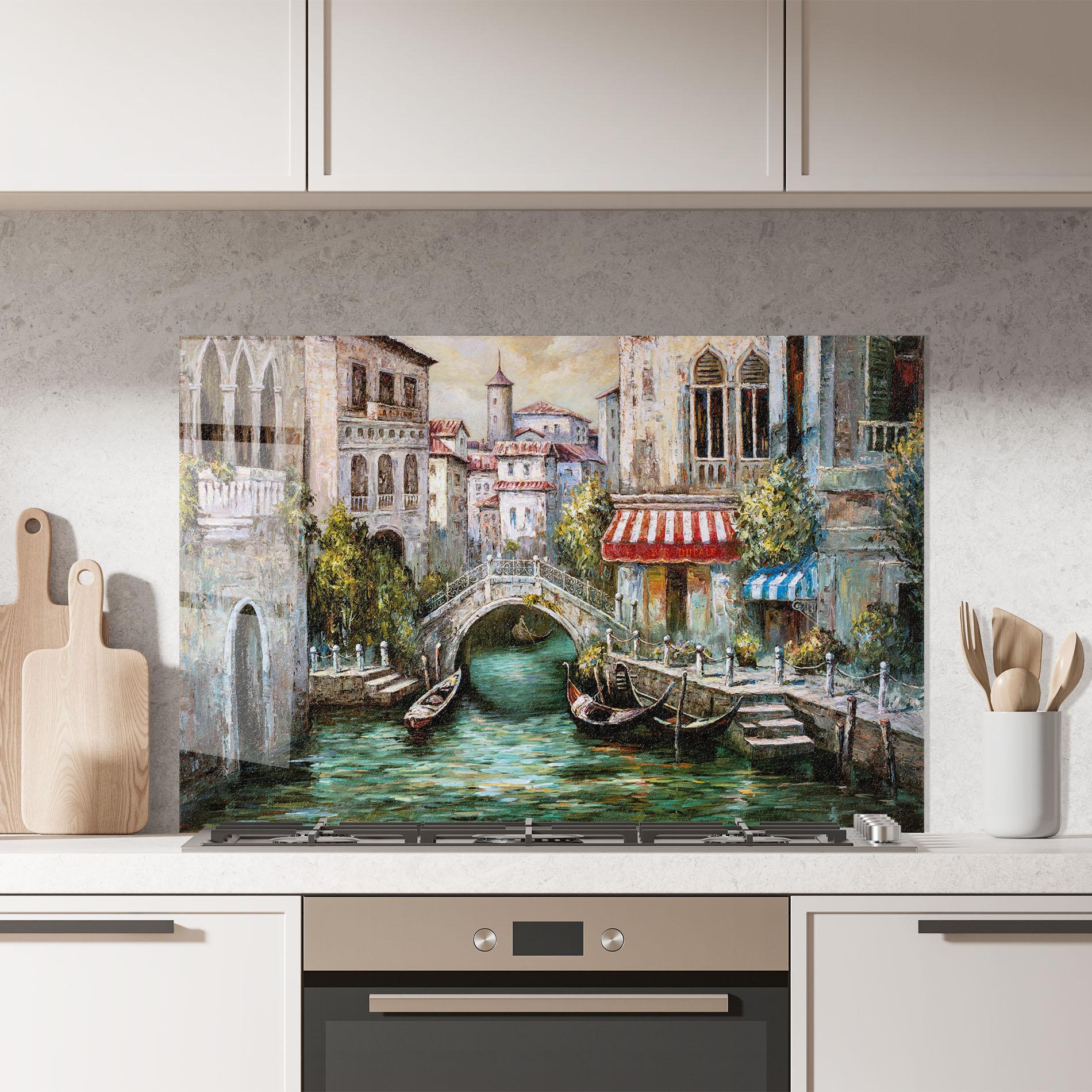 Panou Sticla Bucatarie Venice Colors mockup 7