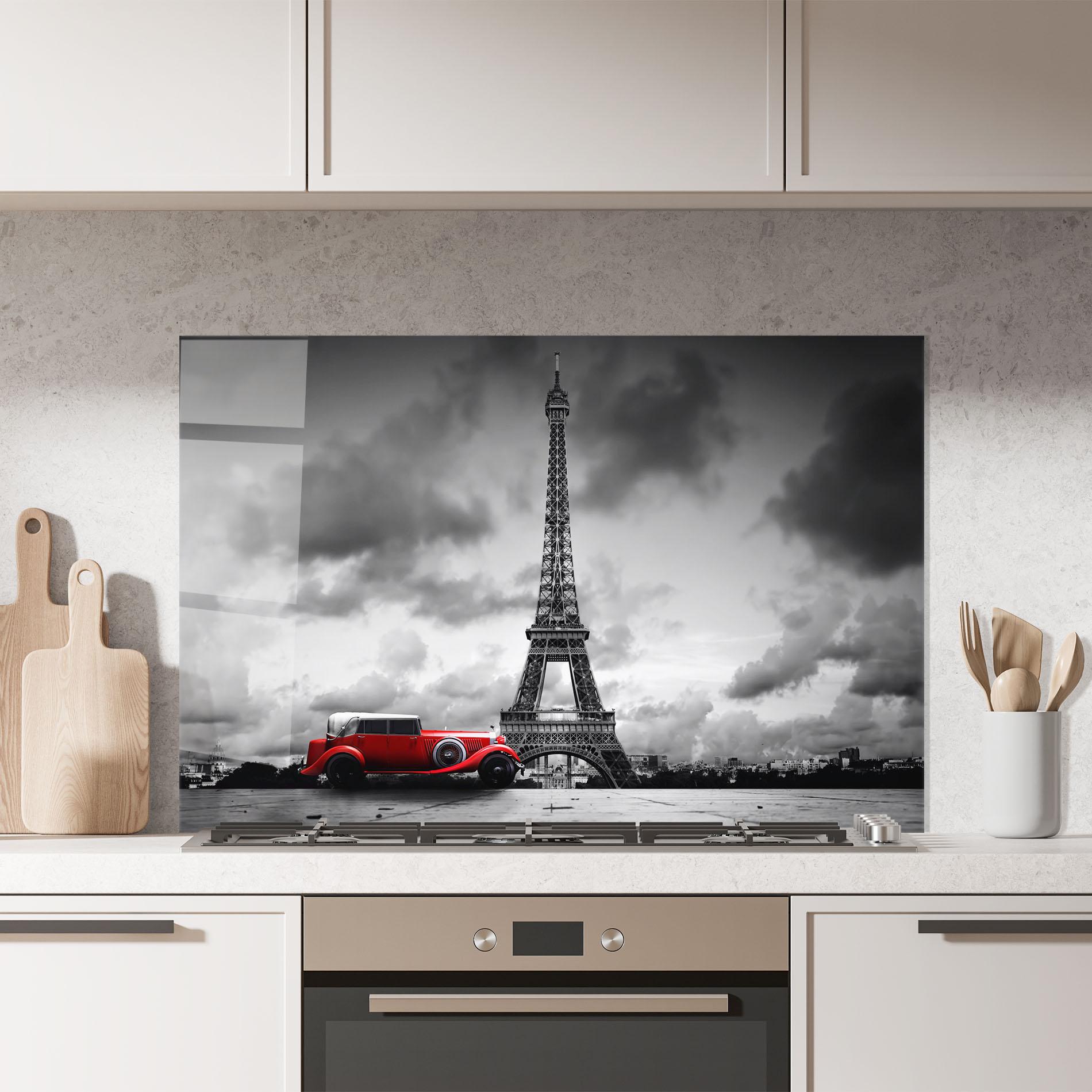 Panou Sticla Bucatarie Vintage Paris mockup 7