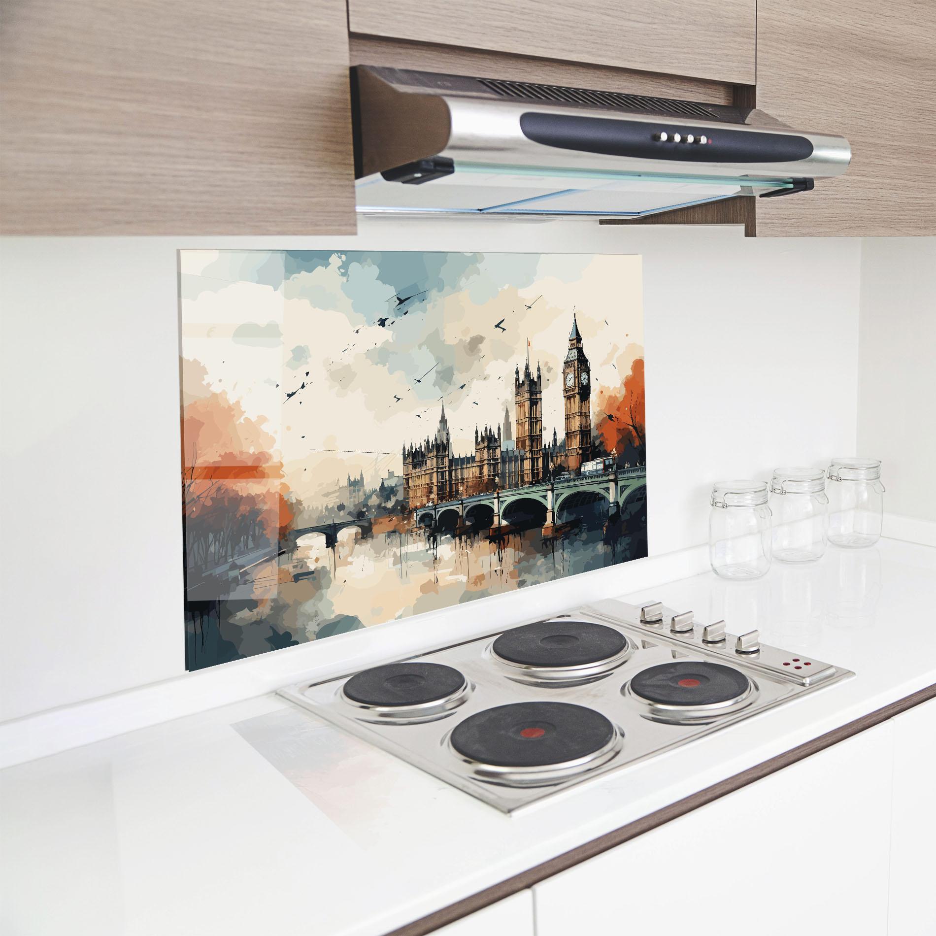 Panou Sticla Bucatarie England Art mockup 8