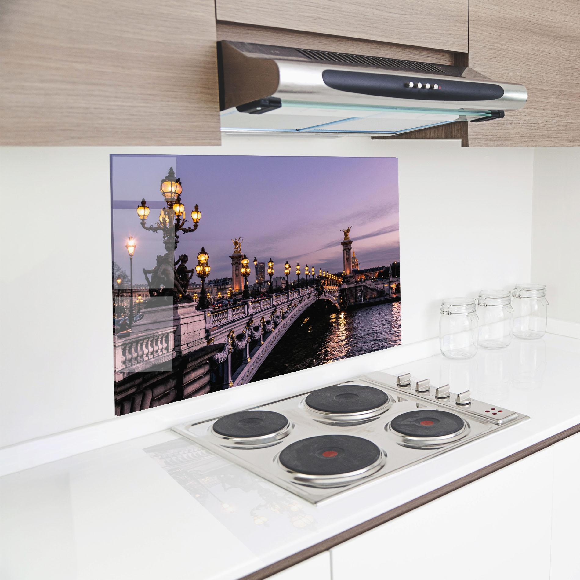 Panou Sticla Bucatarie Paris Bidge mockup 8