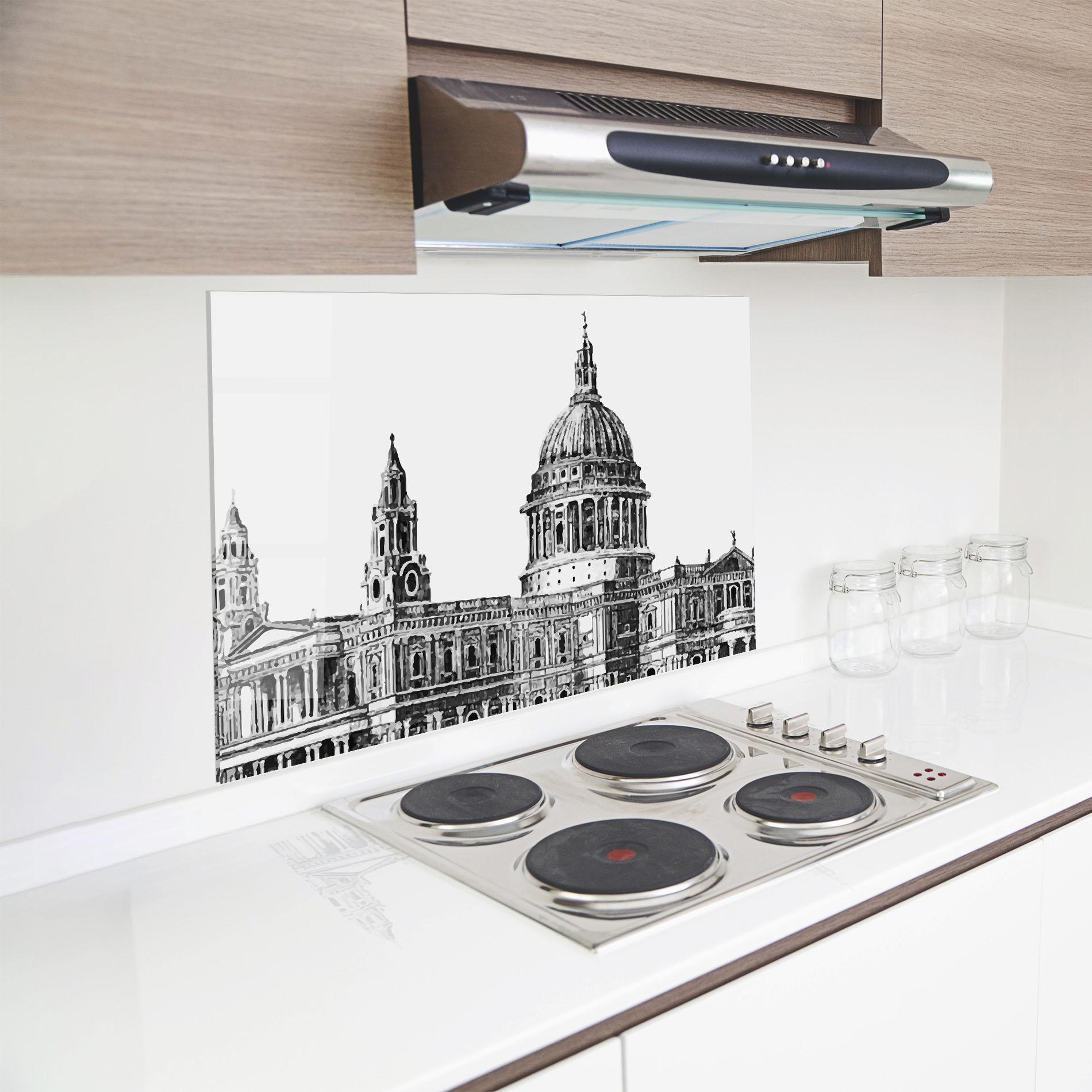Panou Sticla Bucatarie St Paul Cathedral mockup 8