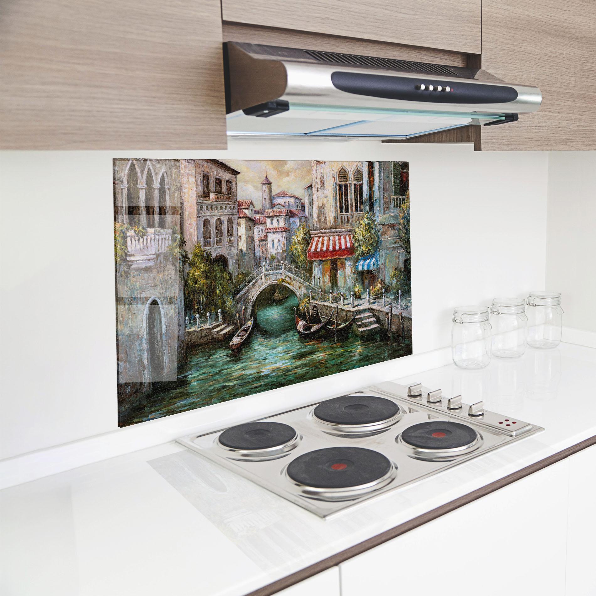 Panou Sticla Bucatarie Venice Colors mockup 8