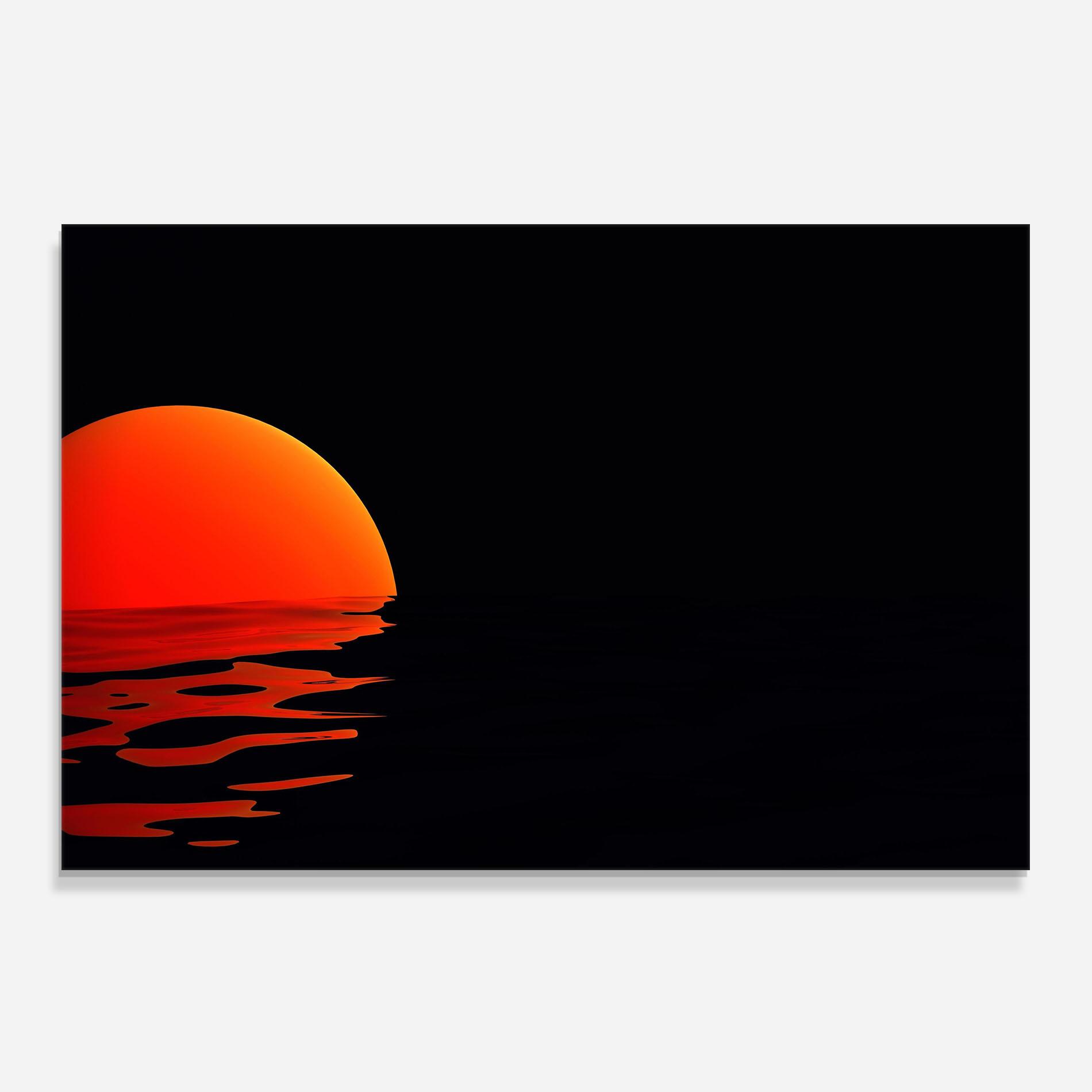 Panou Sticla Bucatarie Red Evening Sunset mockup 0