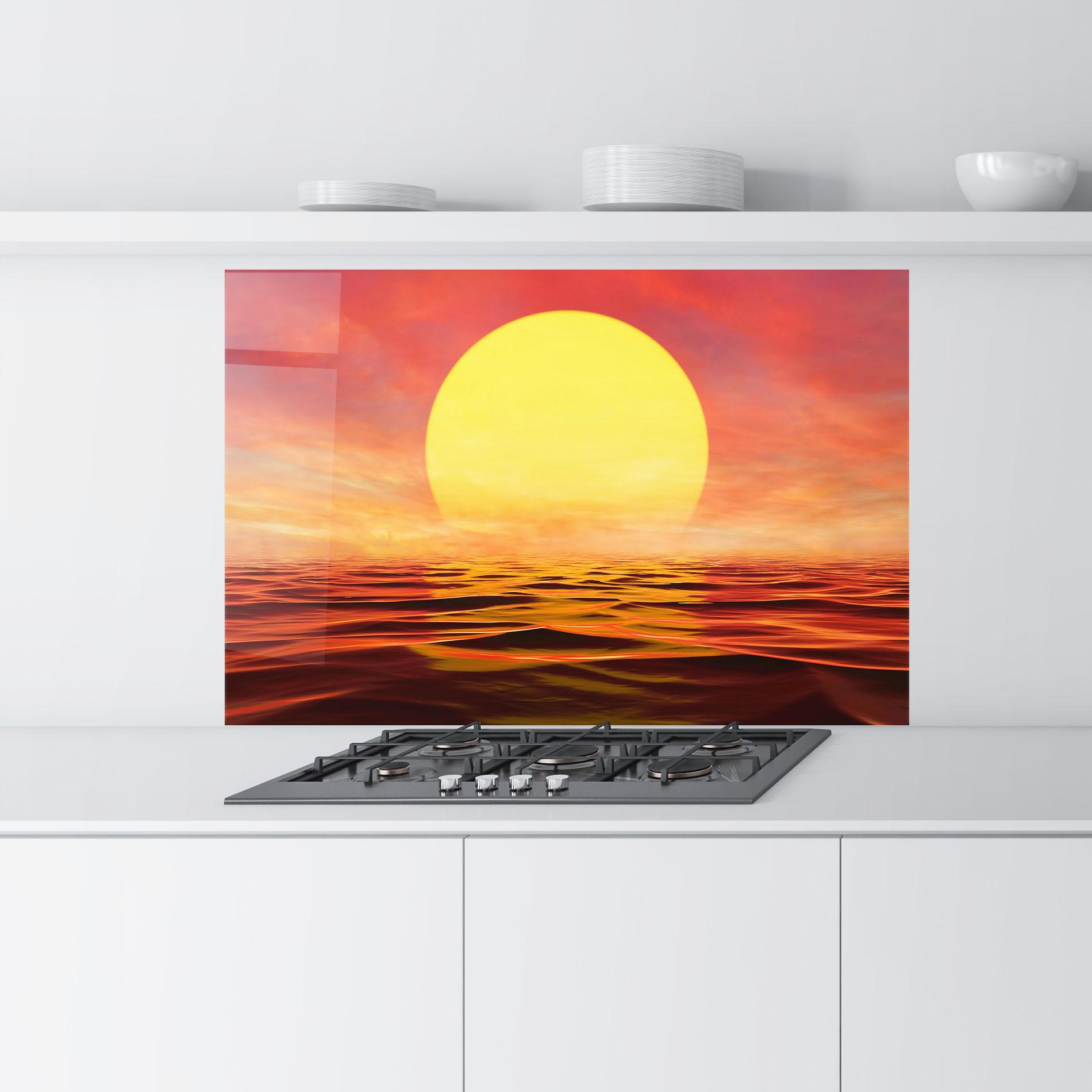 Panou Sticla Bucatarie Clouds Reflection Sky mockup 9