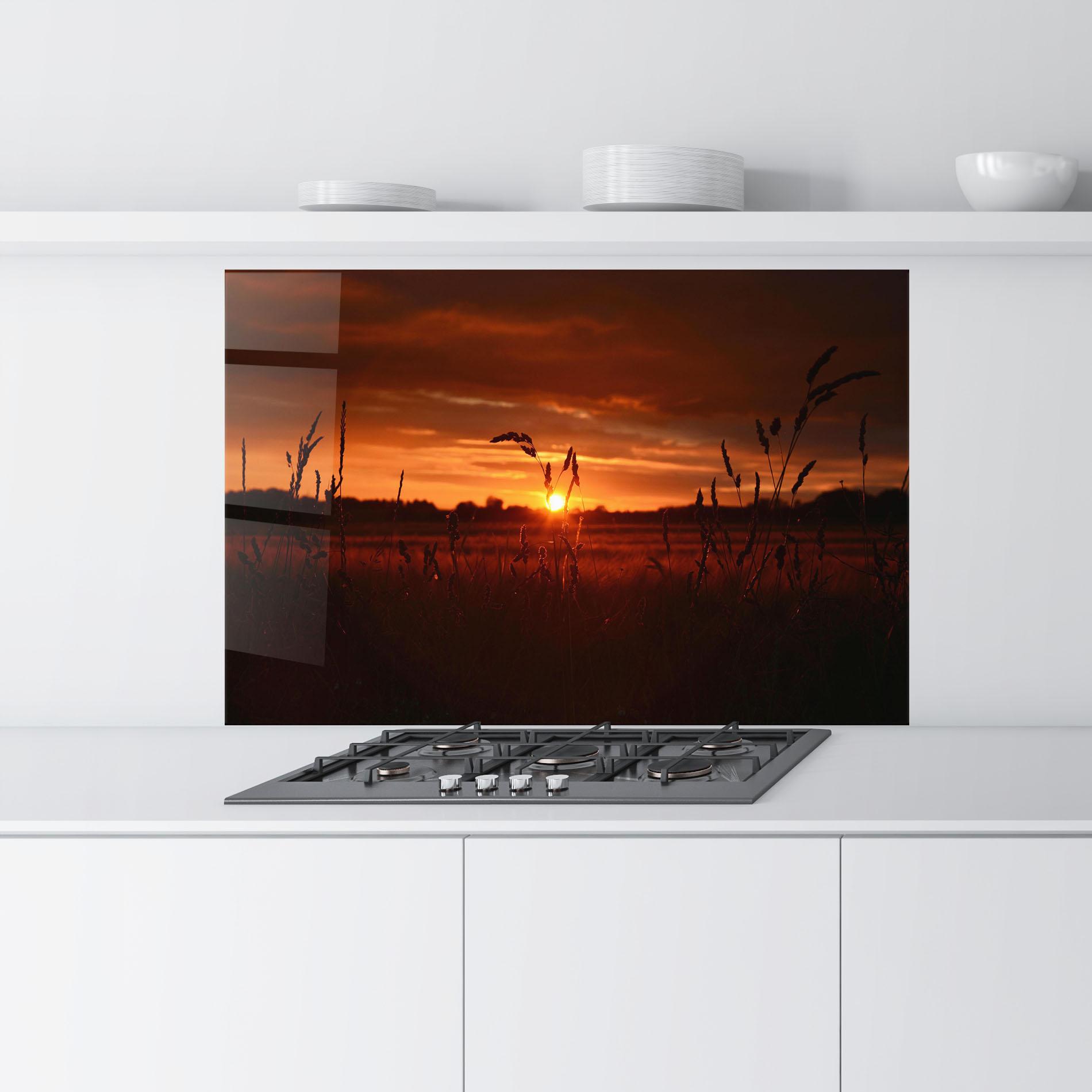 Panou Sticla Bucatarie Field Shilouette mockup 9