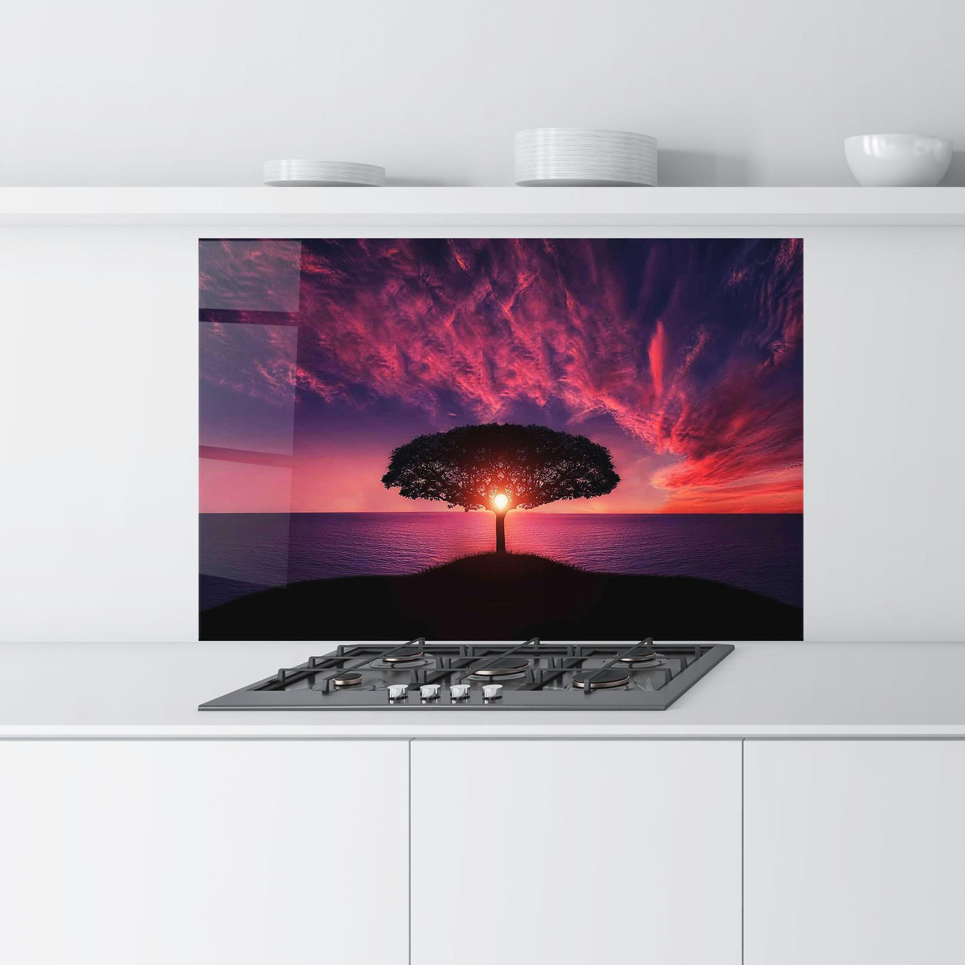 Panou Sticla Bucatarie Sun Tree mockup 9