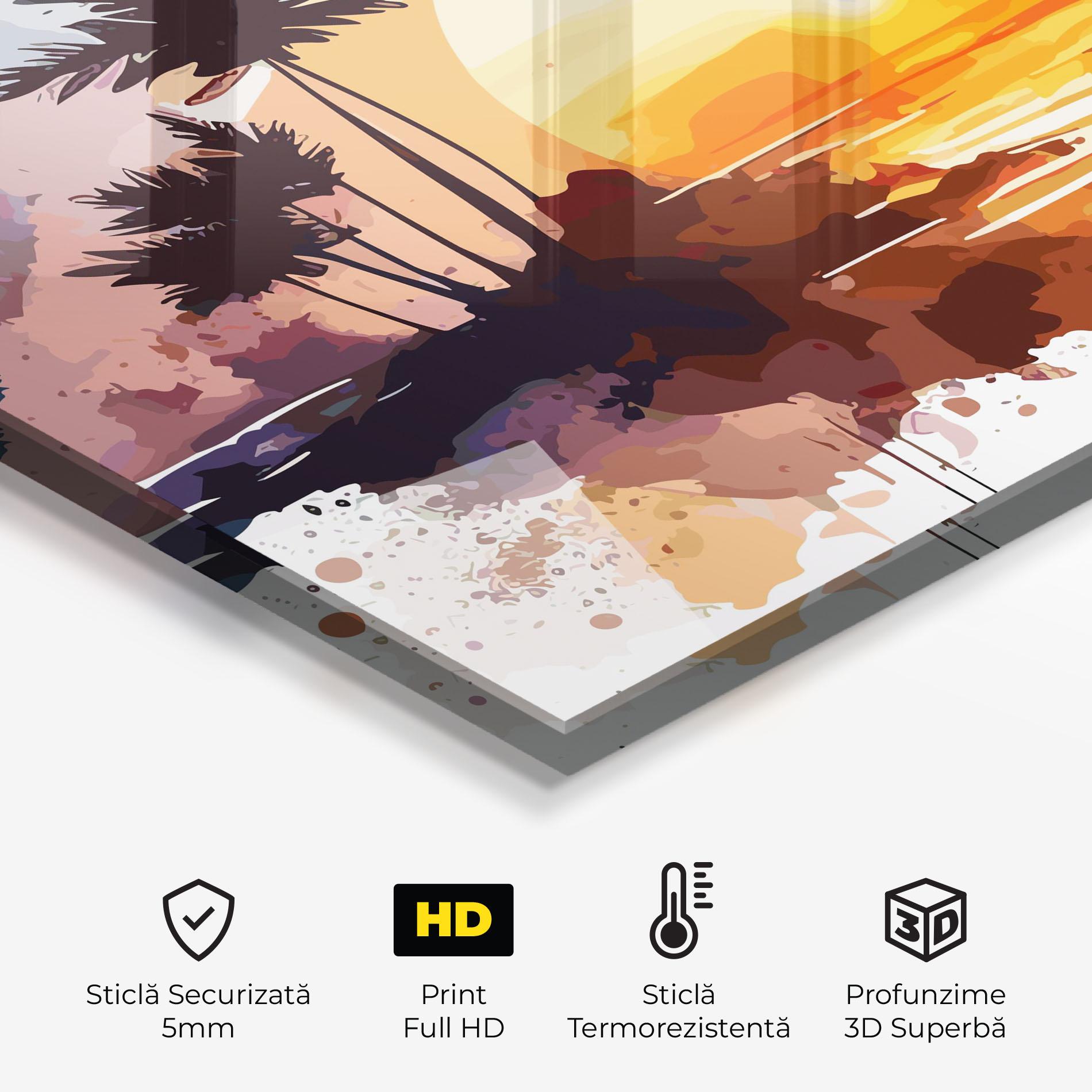 Panou Sticla Bucatarie Beautiful Sunrise mockup 2