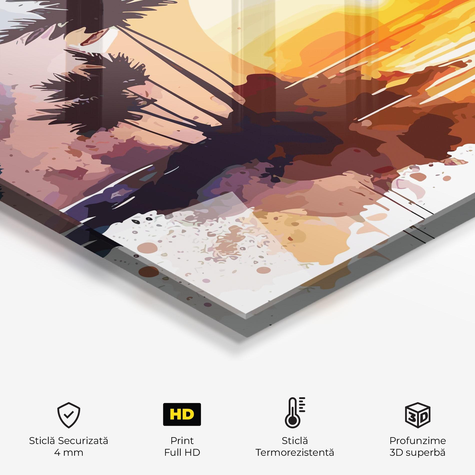 Panou Sticla Bucatarie Beautiful Sunrise mockup 2