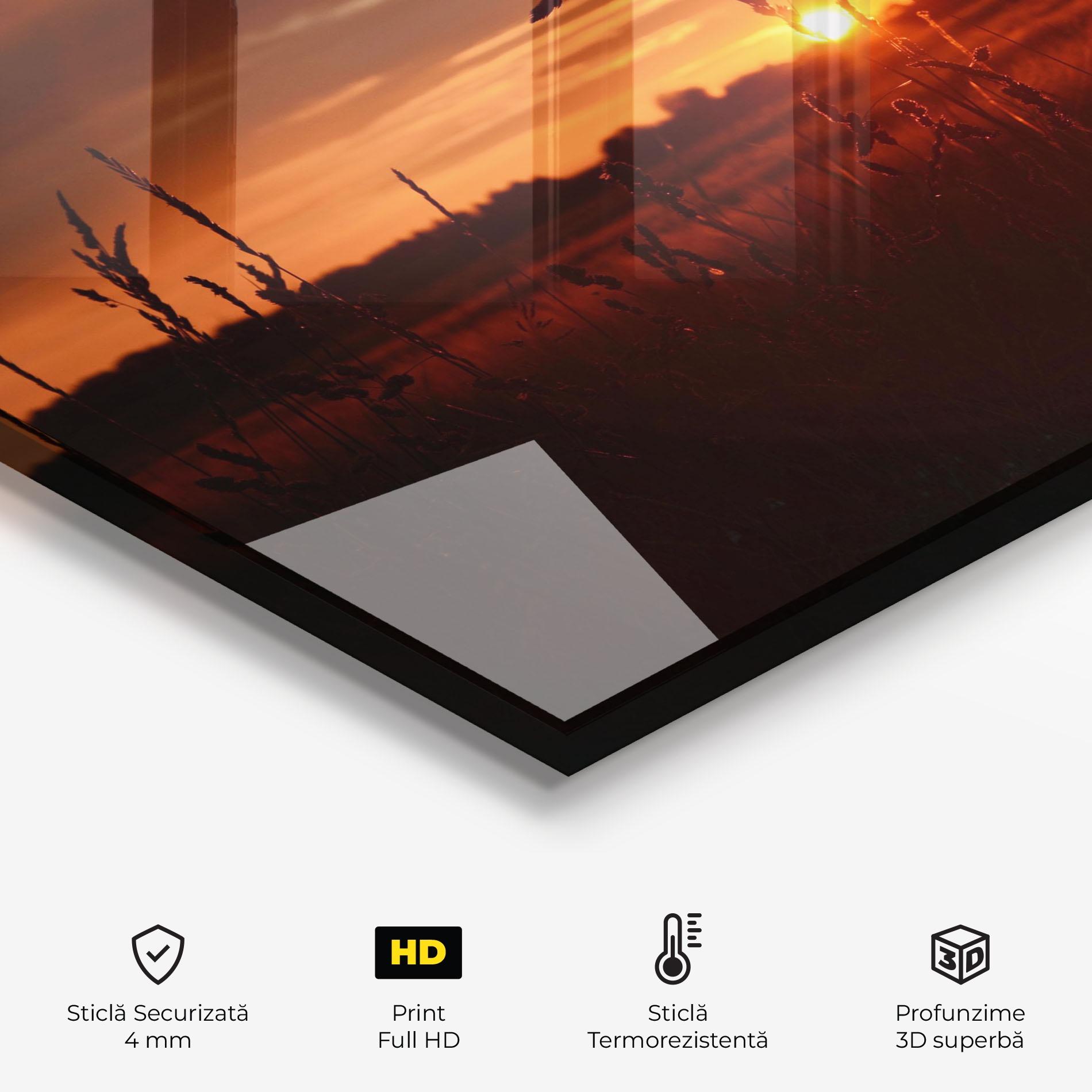 Panou Sticla Bucatarie Field Shilouette mockup 2