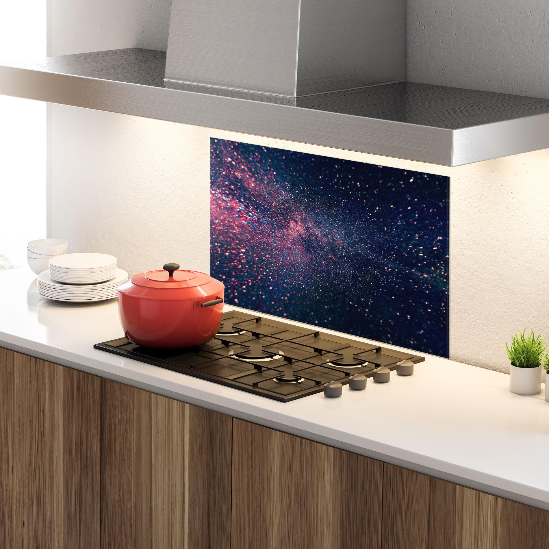 Panou Sticla Bucatarie Purple Spark mockup 4