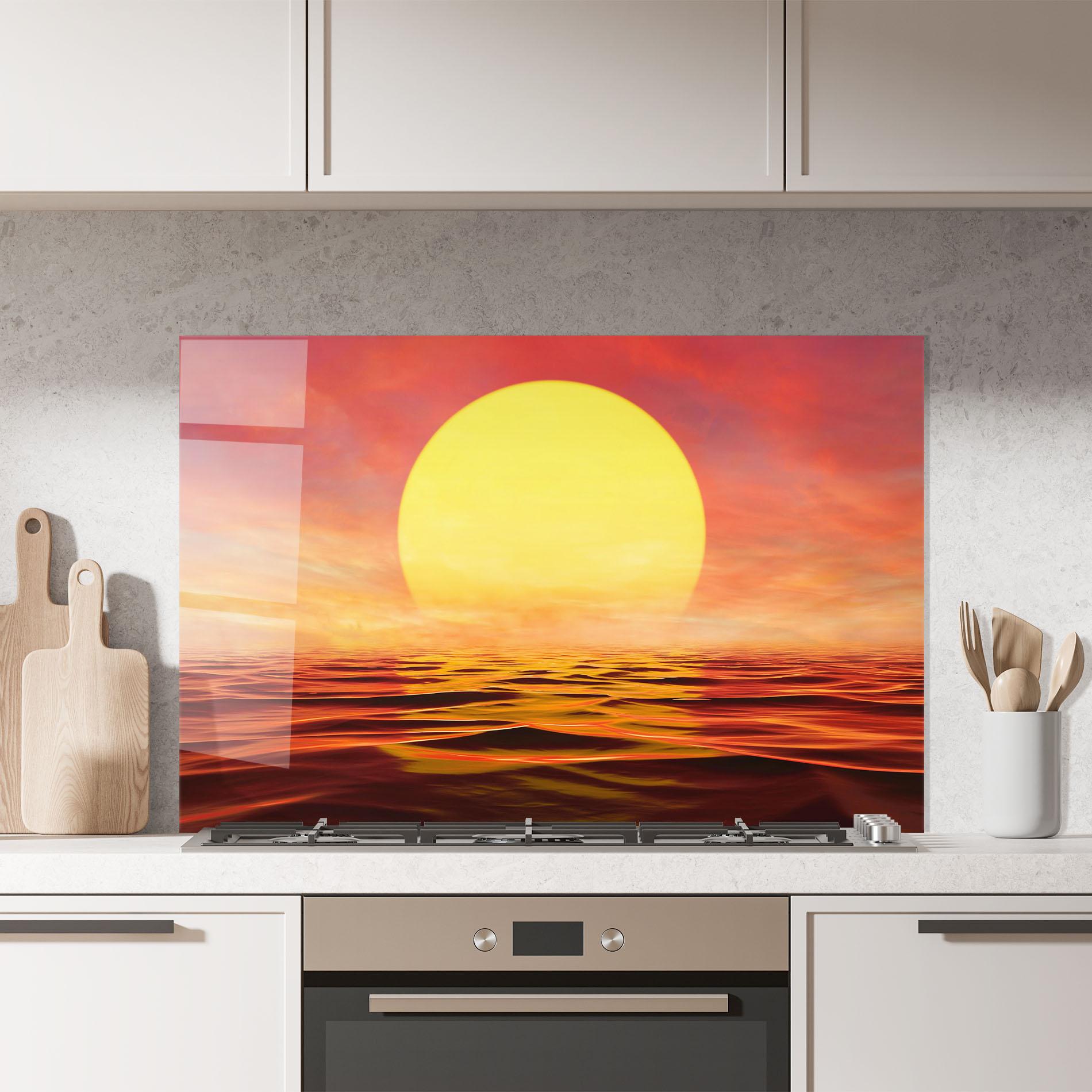 Panou Sticla Bucatarie Clouds Reflection Sky mockup 7