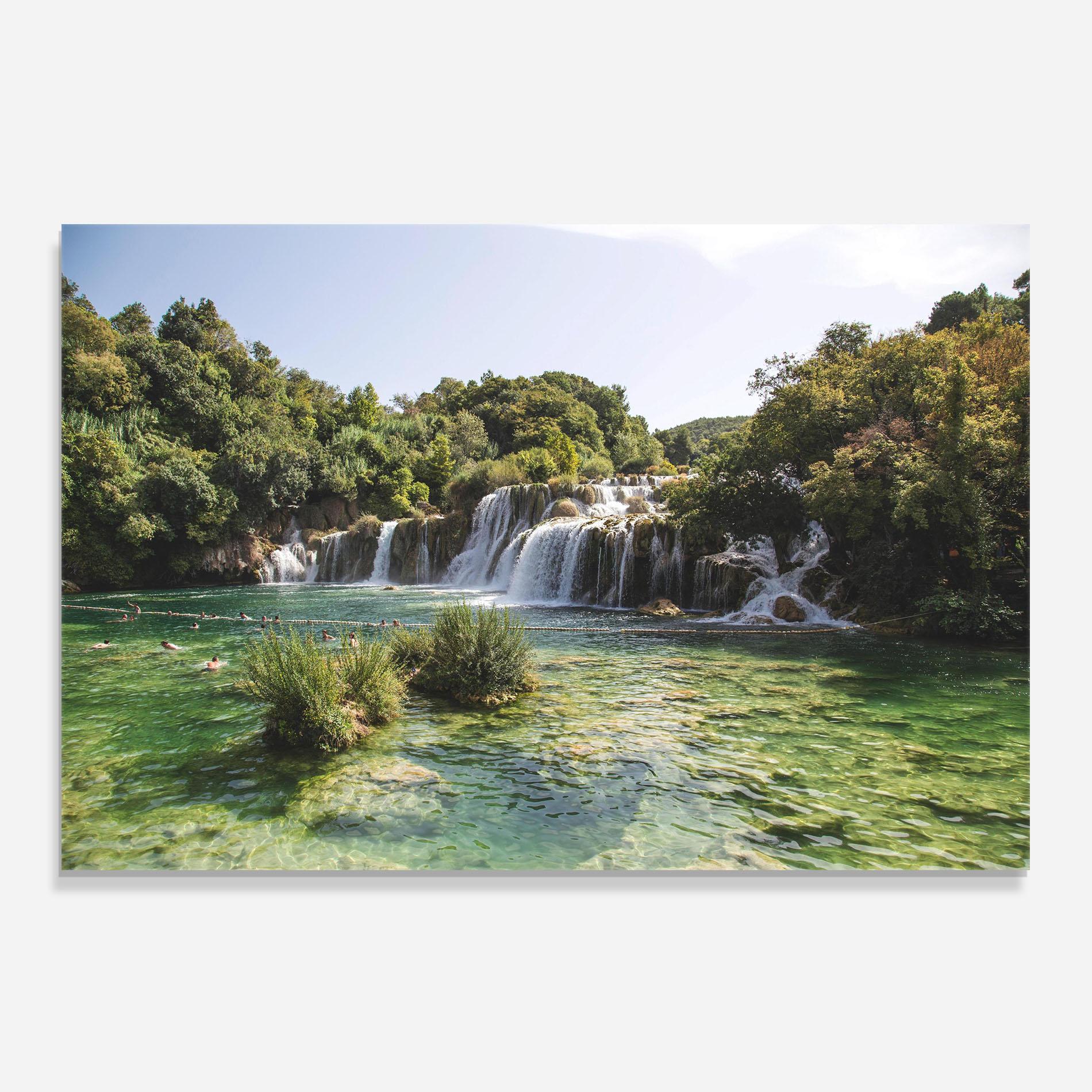 Panou Sticla Bucatarie Green Waterfall mockup 0