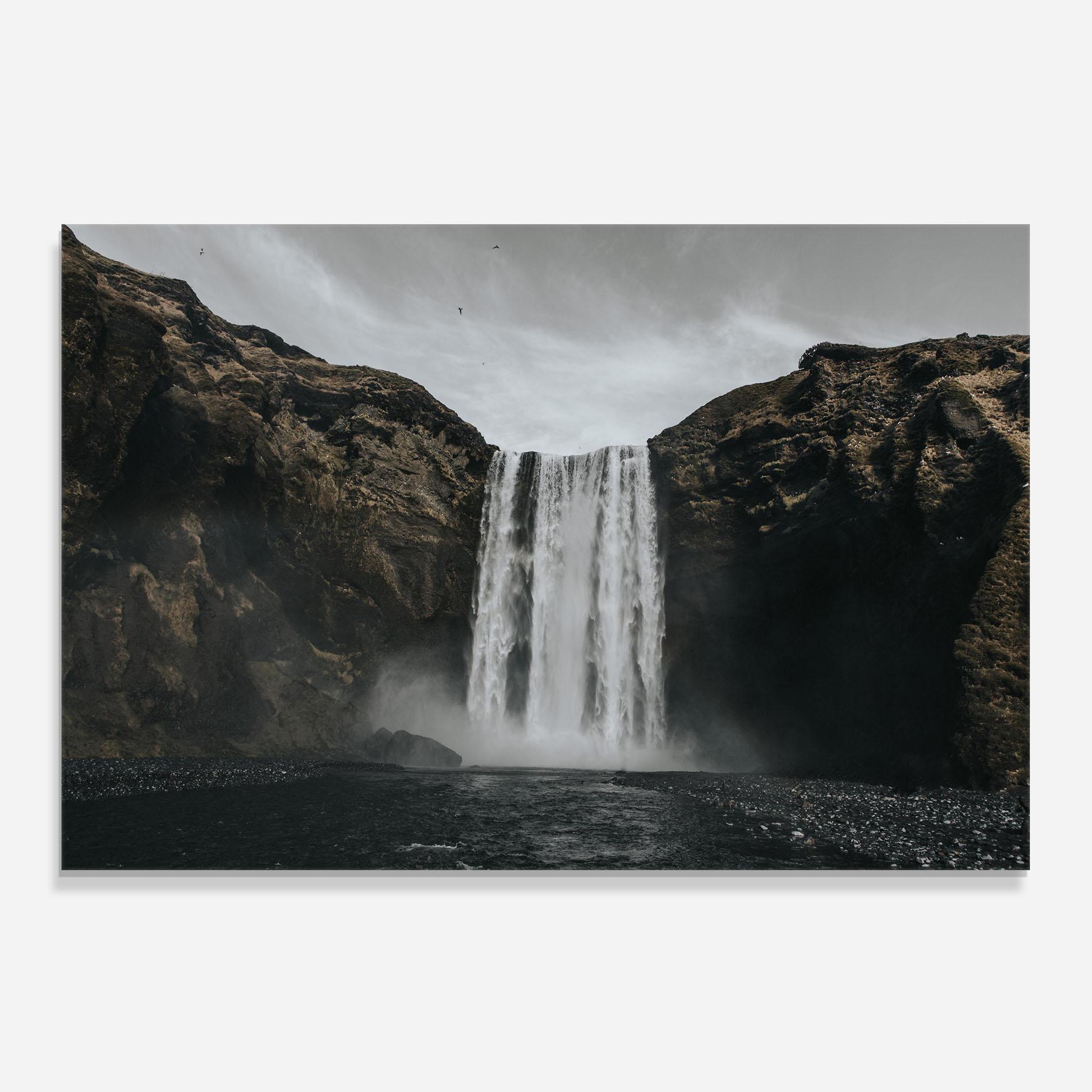 Panou Sticla Bucatarie Grey Waterfall mockup 0