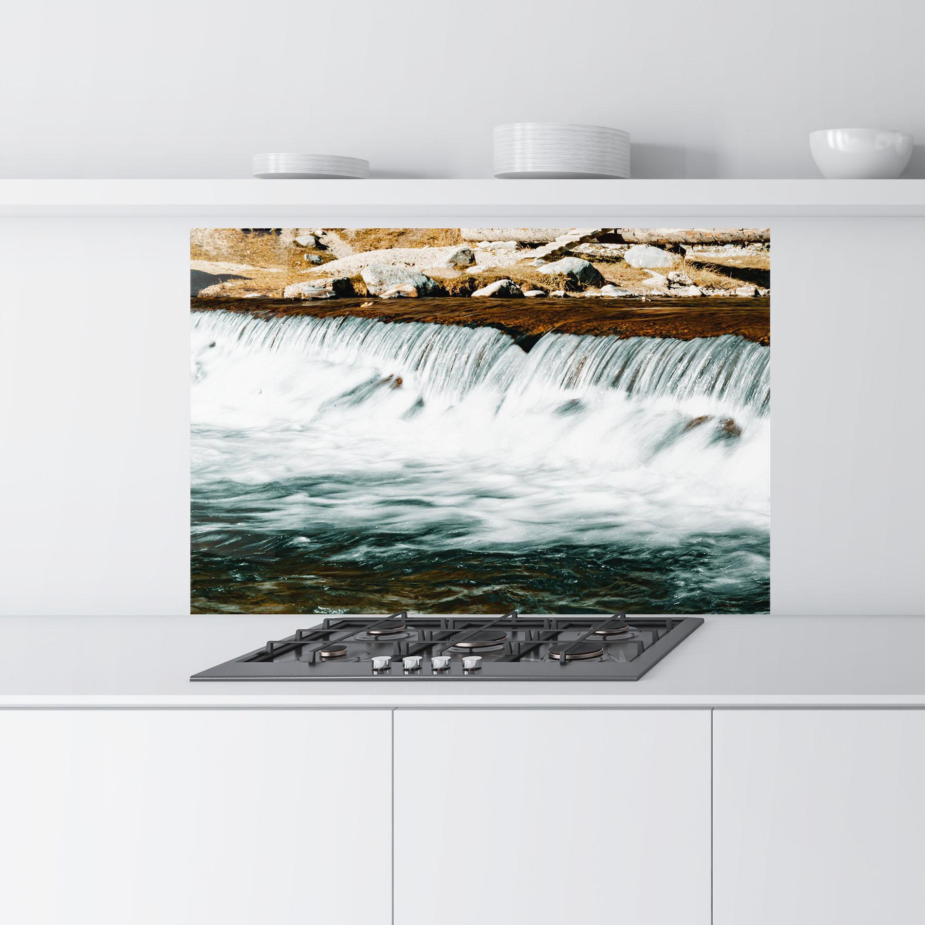 Panou Sticla Bucatarie Small Pretty Waterfall mockup 9