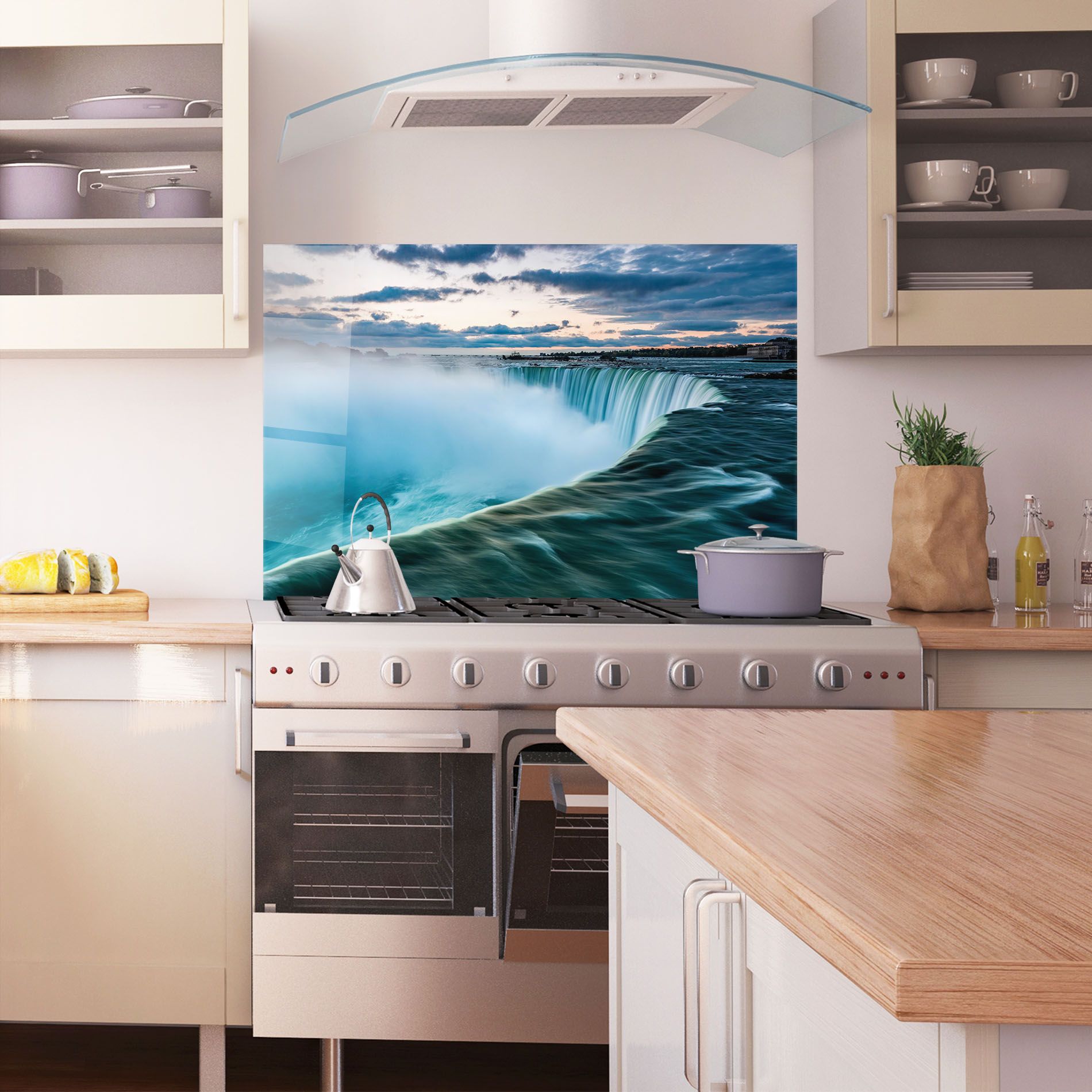 Dreamy Blue Waterfall mockup 1