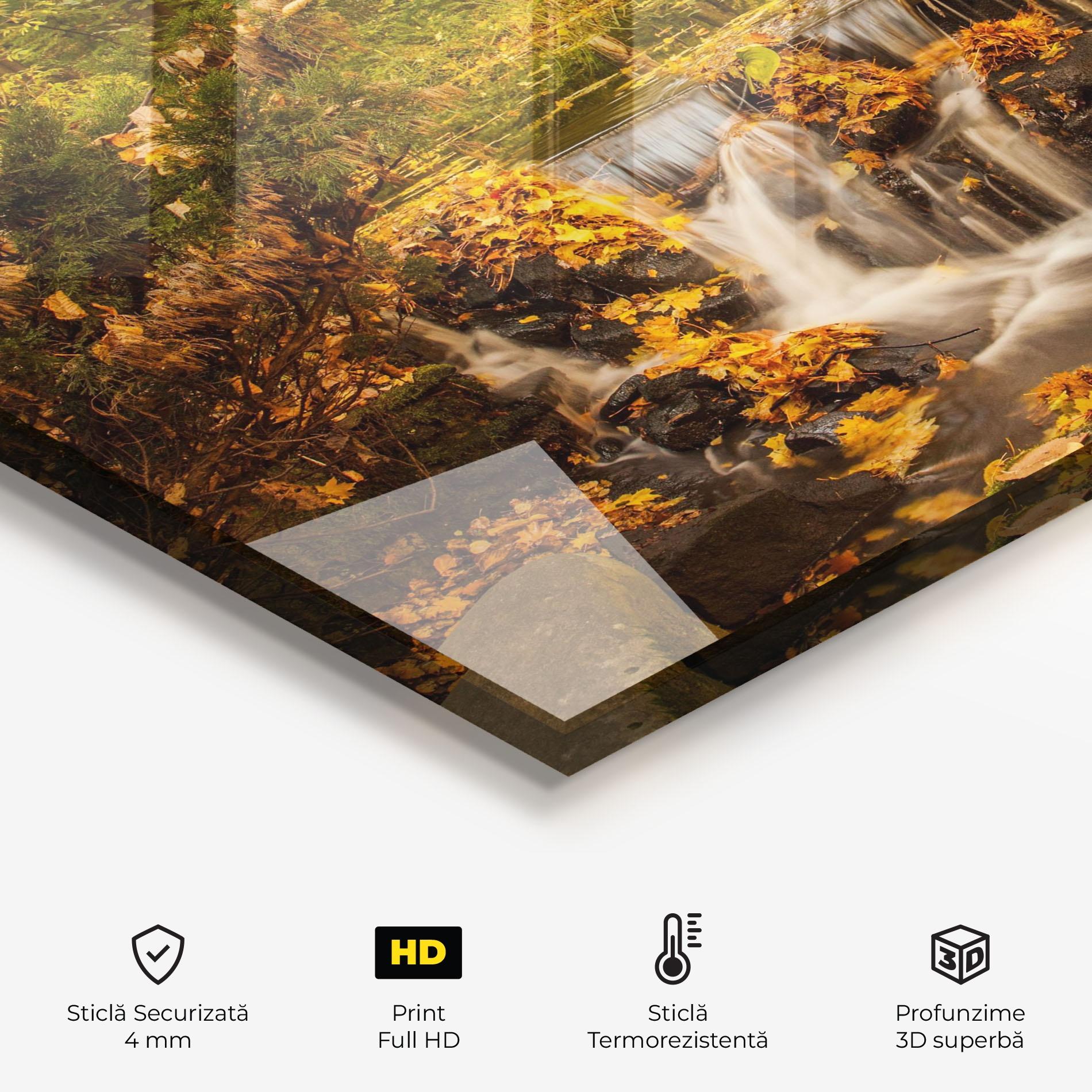 Panou Sticla Bucatarie Autumn Pretty Waterfall mockup 2