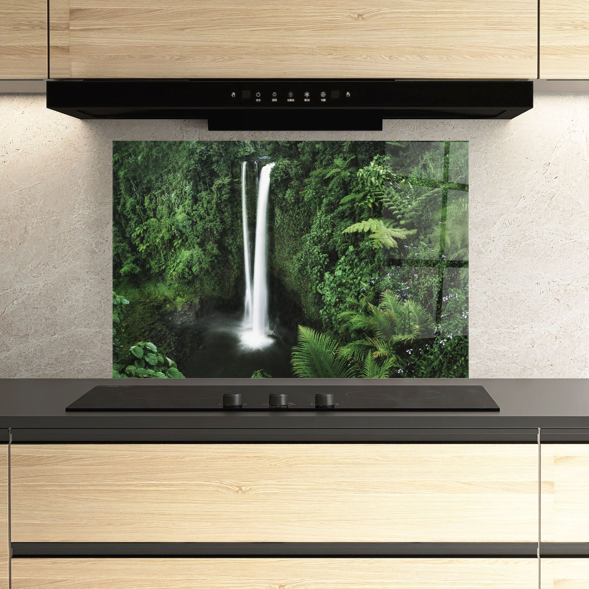 Green Nature Waterfall mockup 3