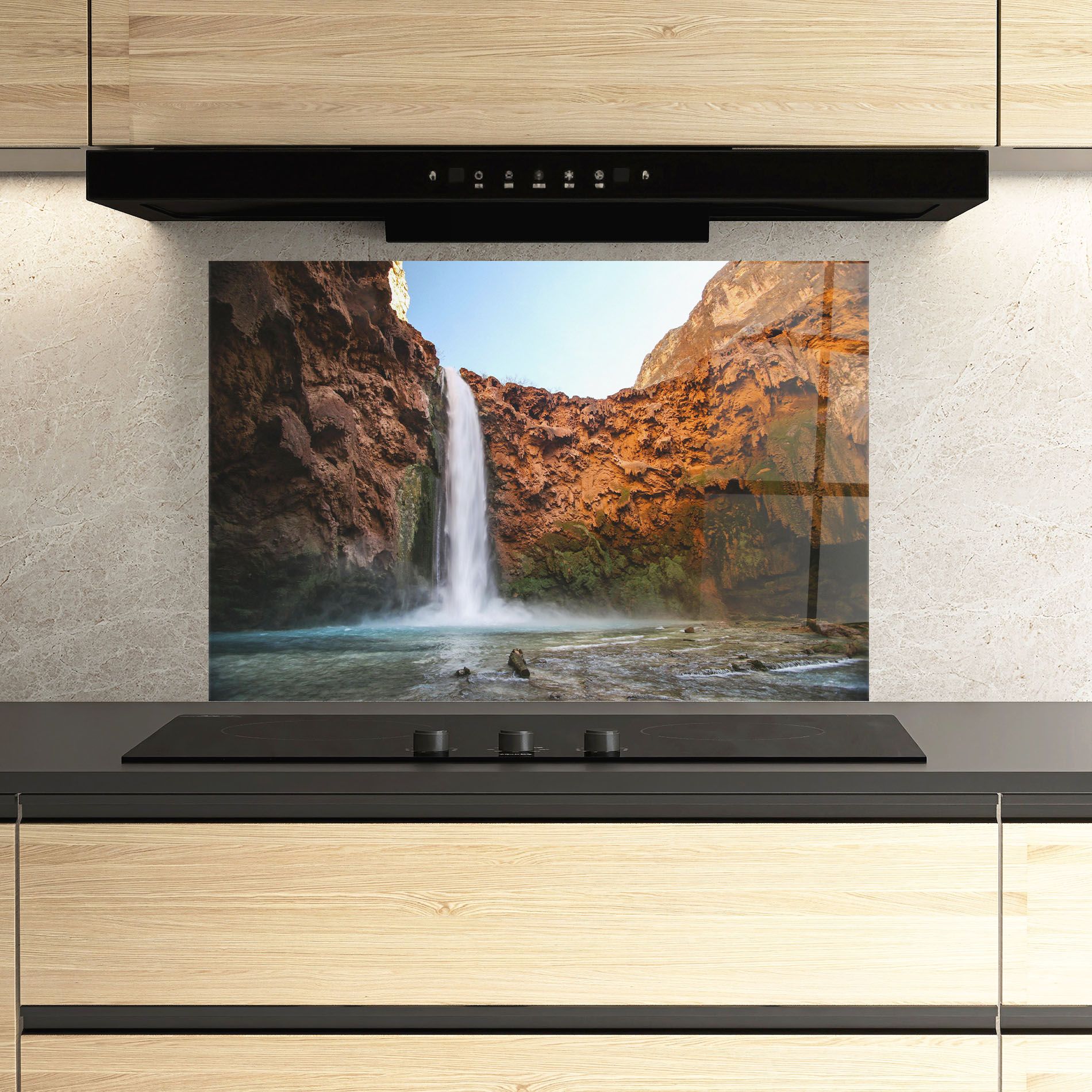 Orange Wall Waterfall mockup 3