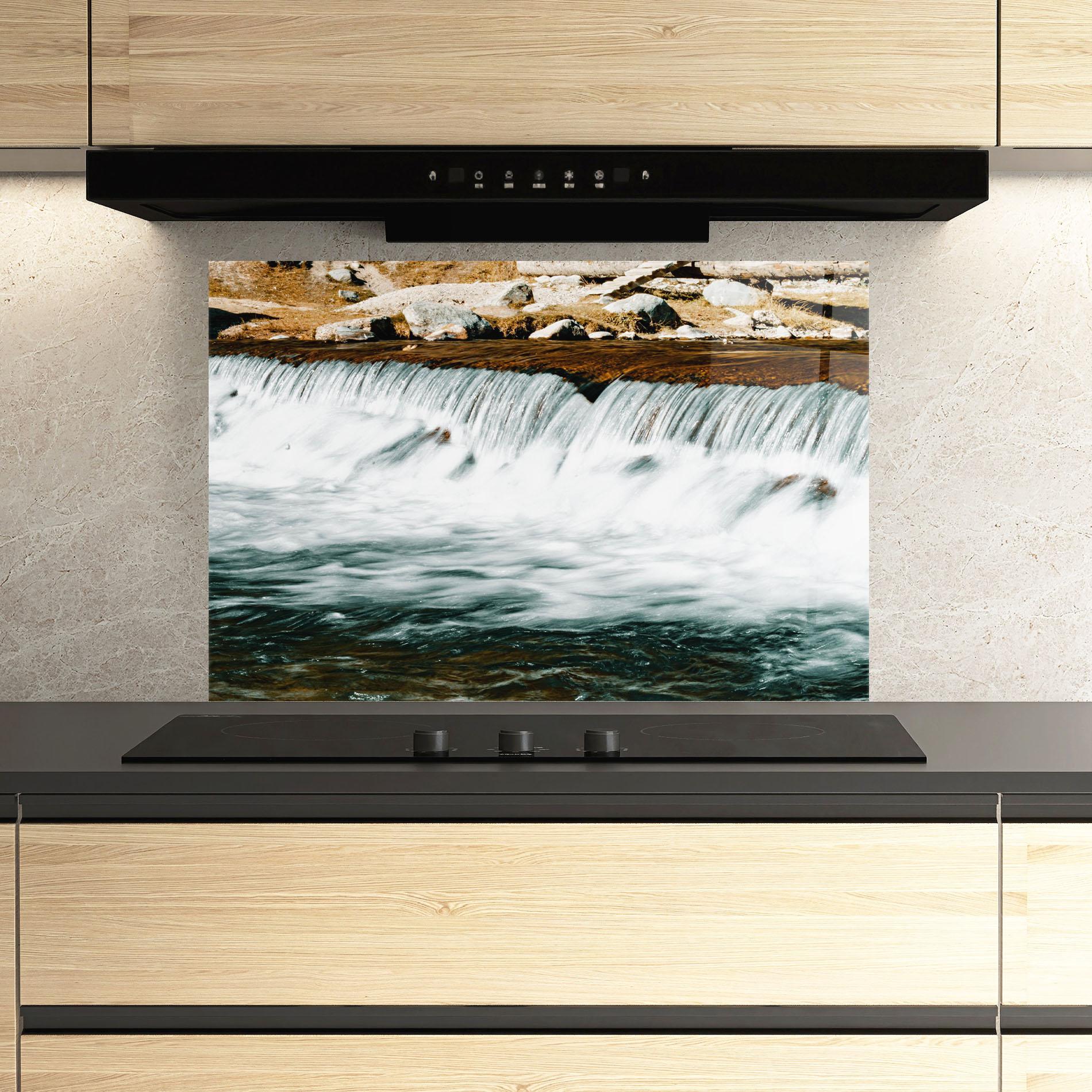 Panou Sticla Bucatarie Small Pretty Waterfall mockup 3