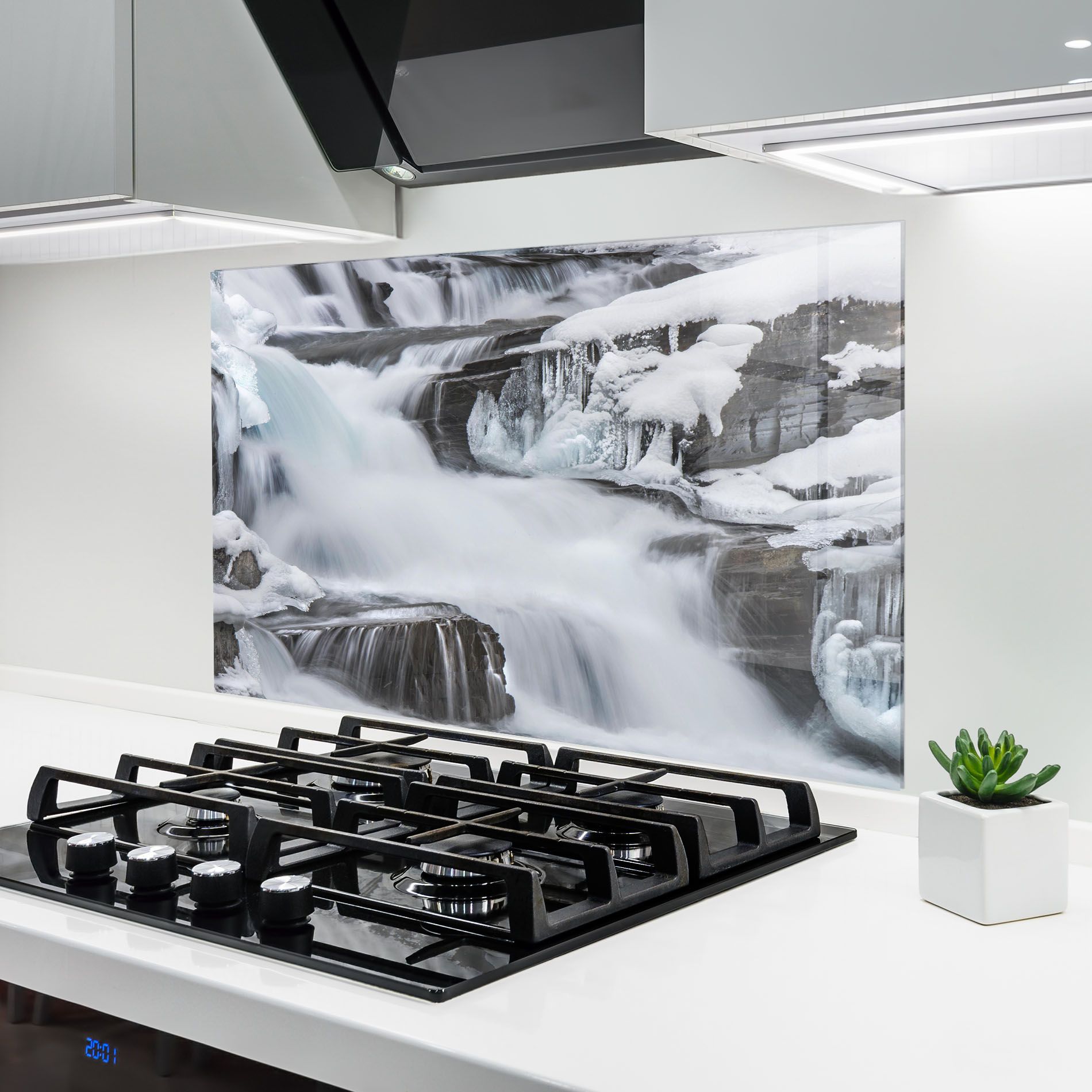 Majestic Winter Waterfall mockup 6