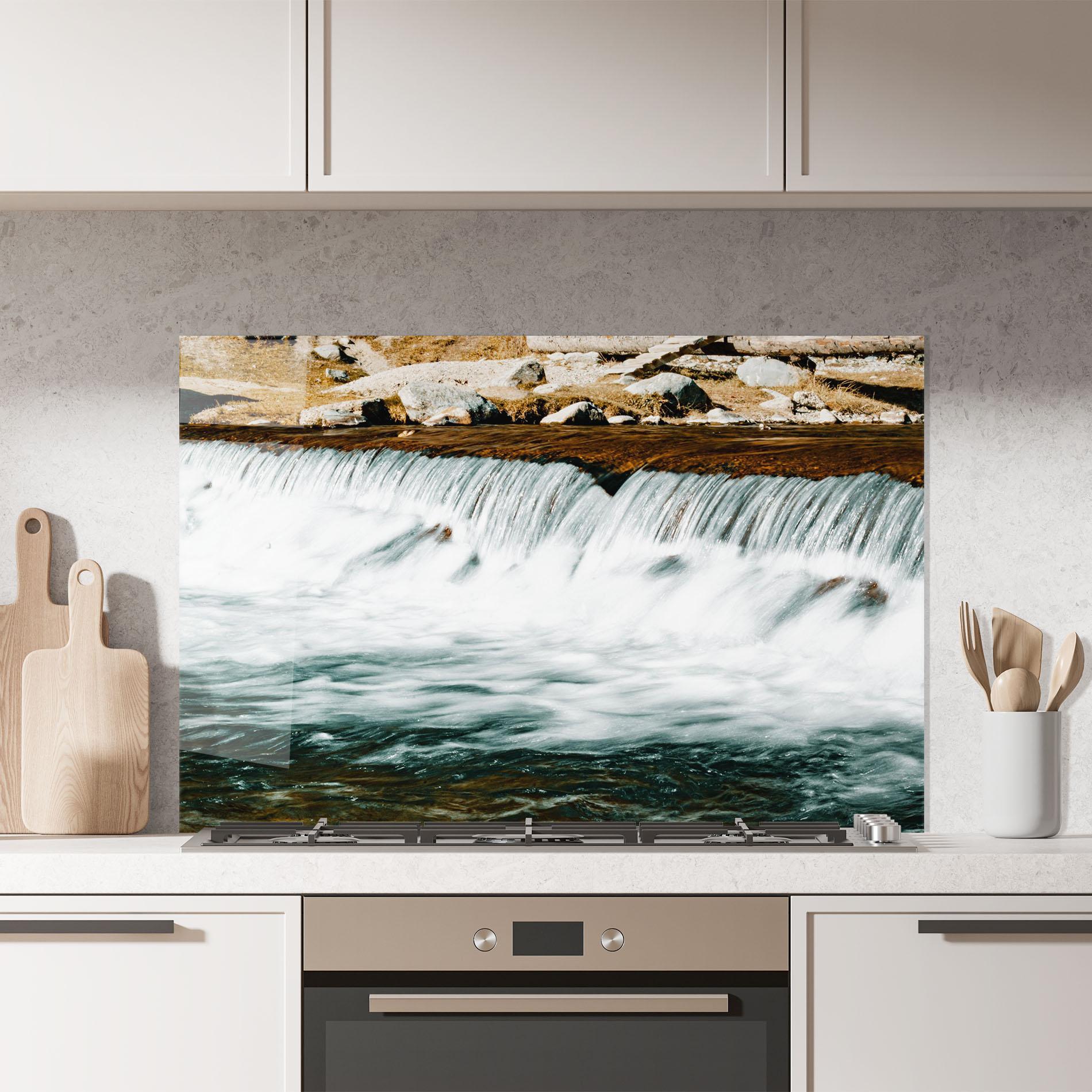 Panou Sticla Bucatarie Small Pretty Waterfall mockup 7