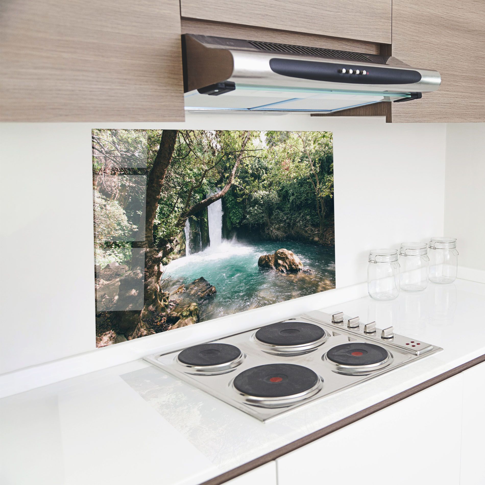 Beautiful Blue Waterfall mockup 8