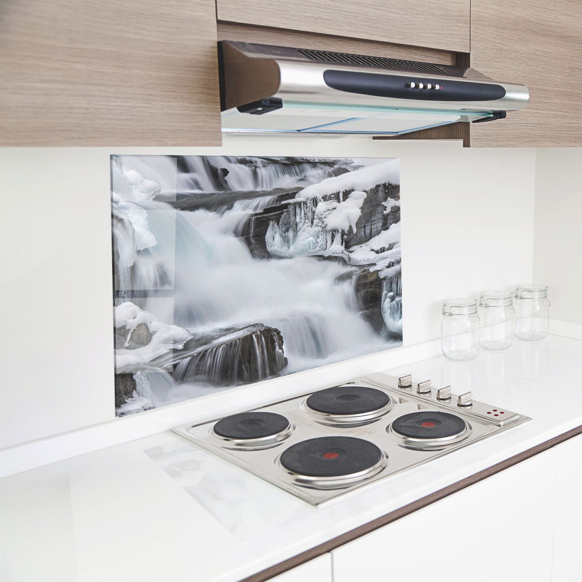 Majestic Winter Waterfall mockup 8