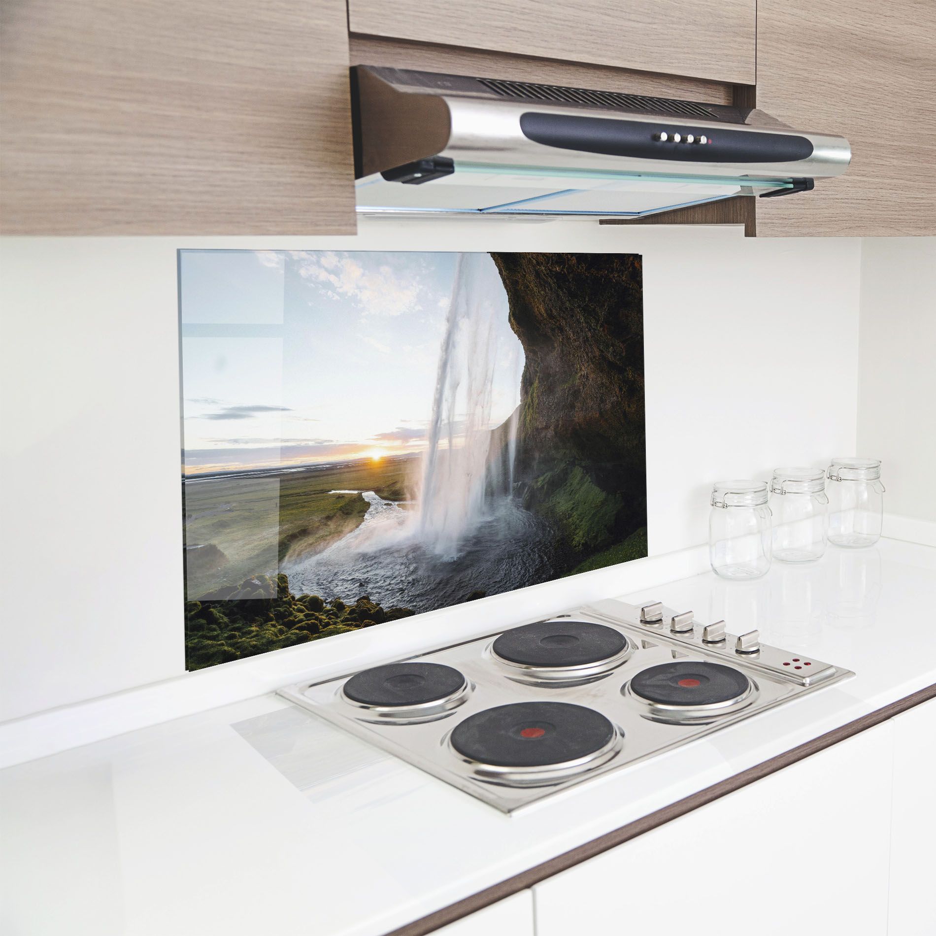 Sunrise Waterfall mockup 8