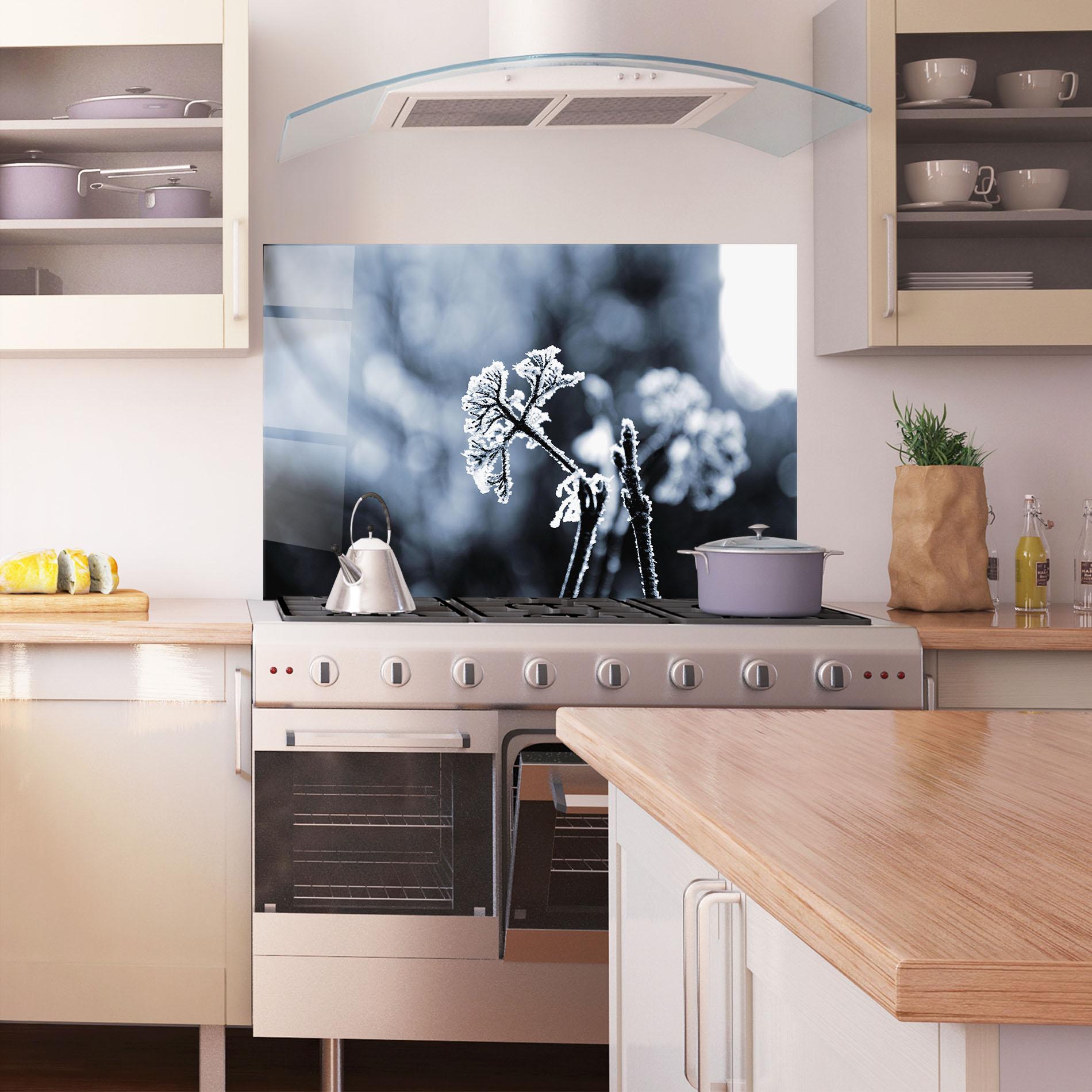 Panou Sticla Bucatarie Winter Plant mockup 1